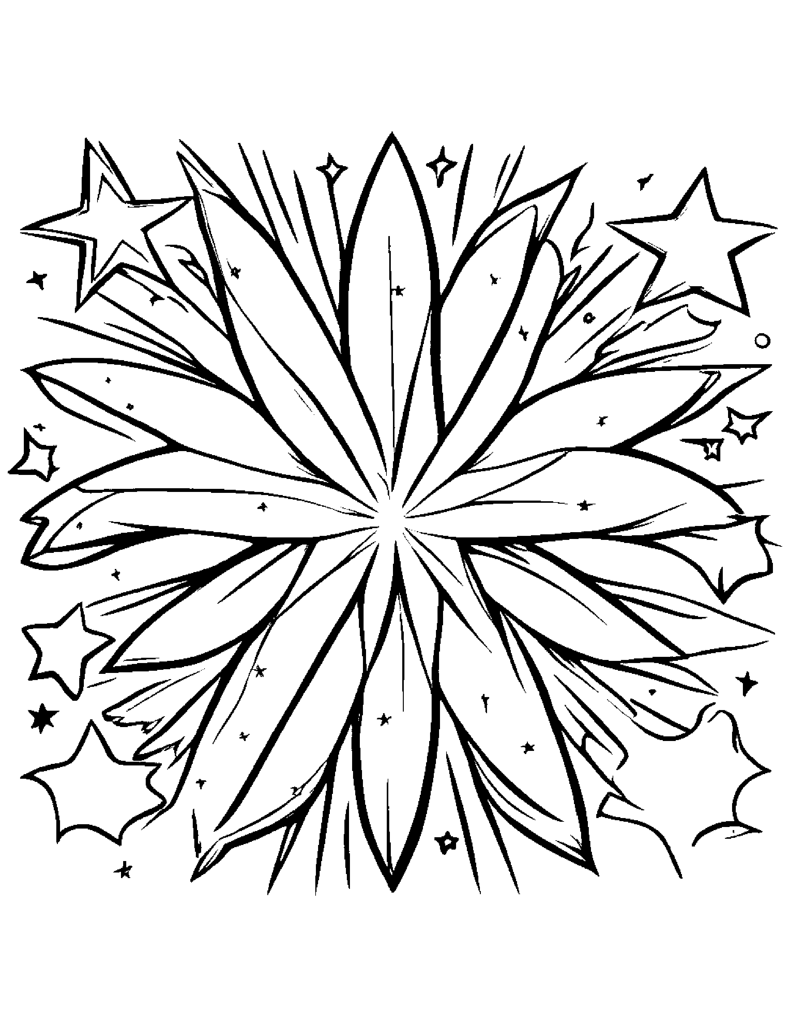 Star Wand Counting #3 Coloring Page (Free Printable PDF)