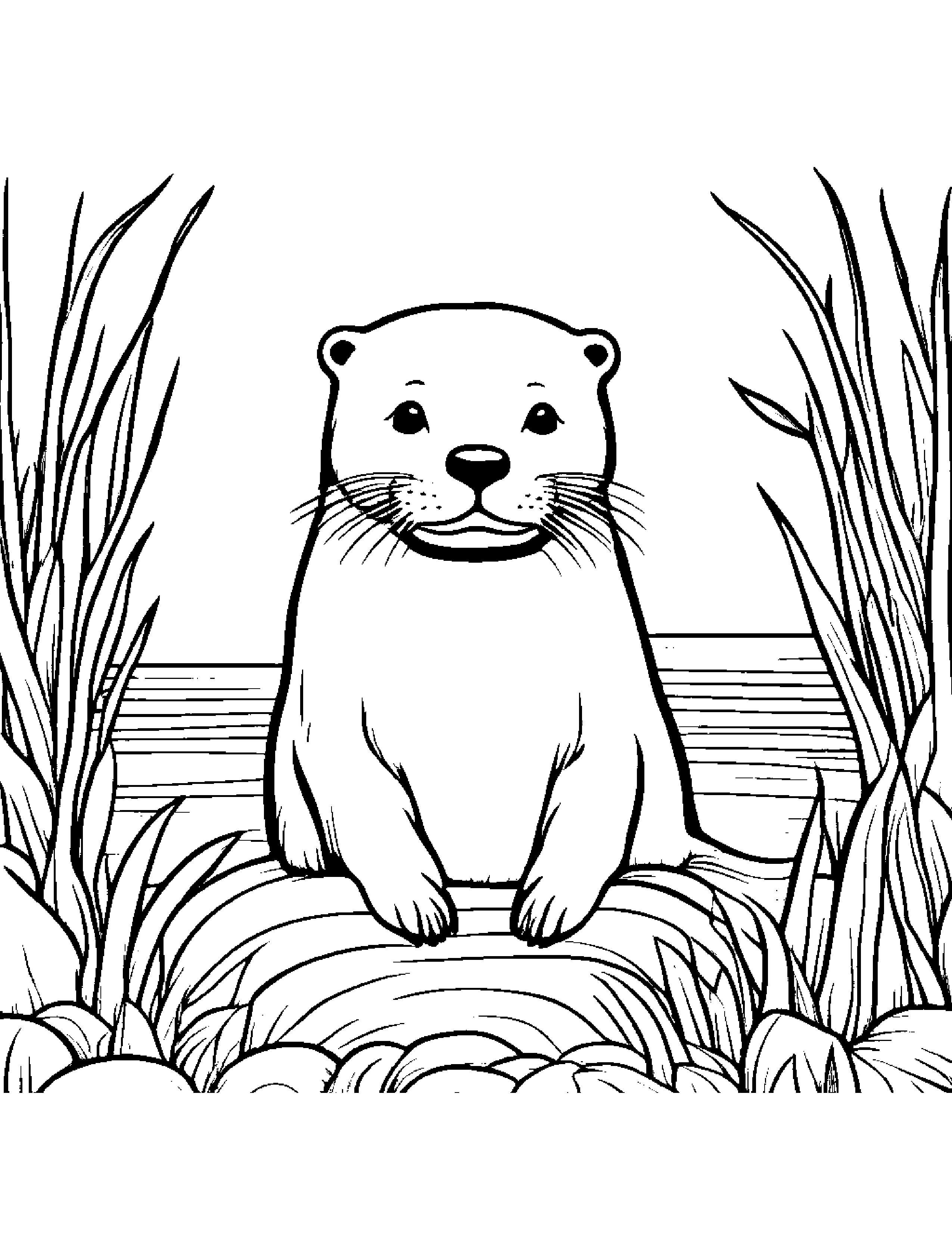 Sunny Otter #3 Coloring Page (Free Printable PDF)