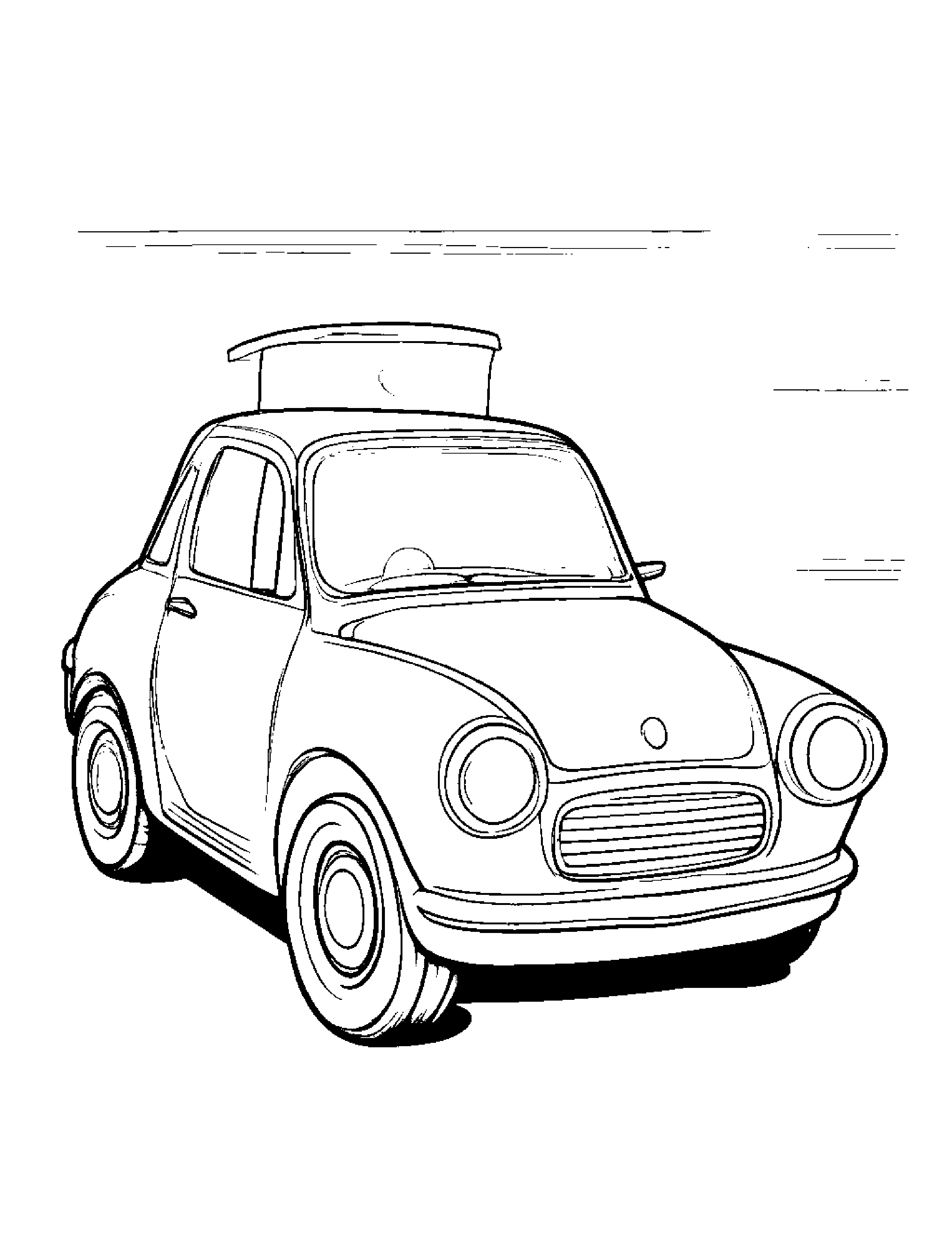 Toy Car Practicing The Alphabet #2 Coloring Page (Free Printable PDF)
