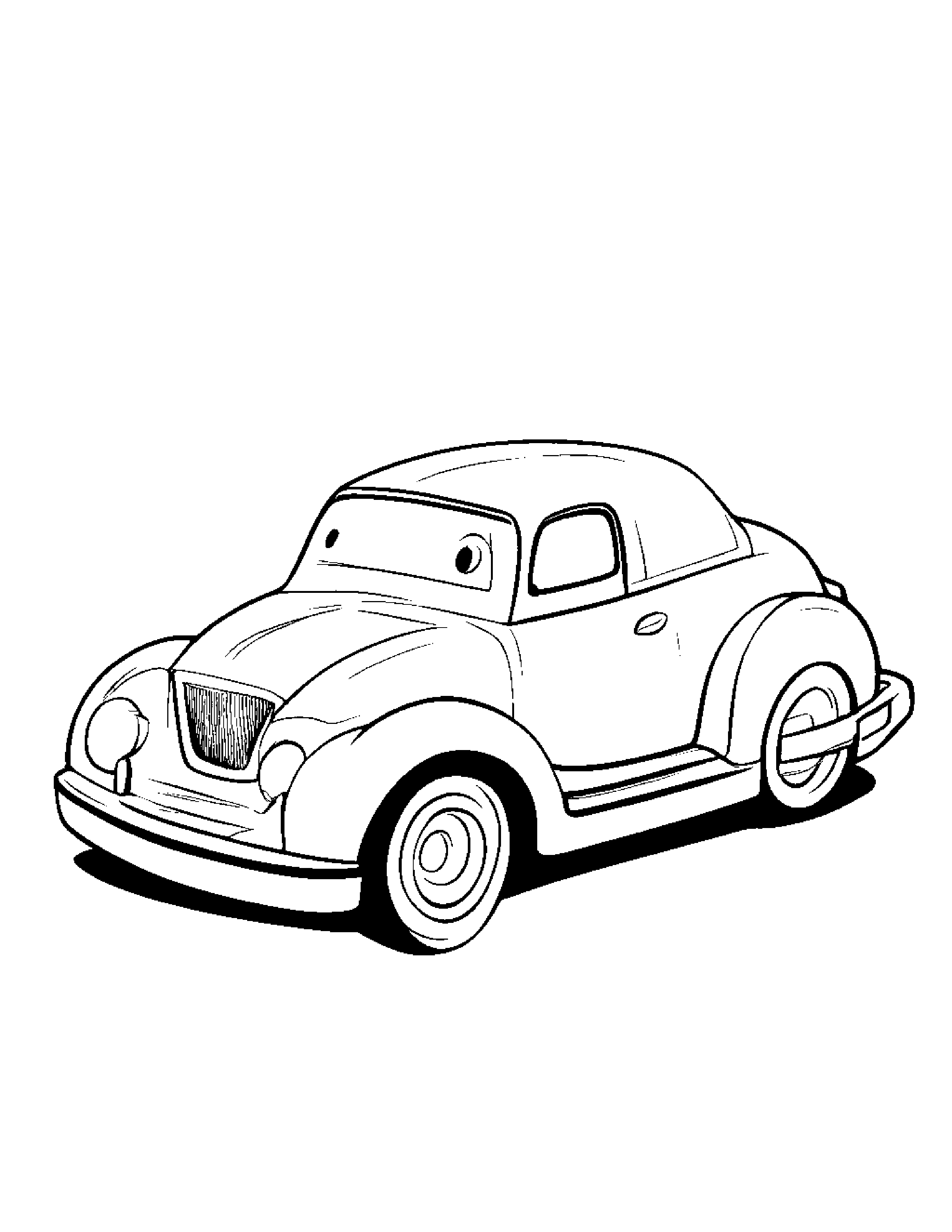 Toy Car Practicing The Alphabet #3 Coloring Page (Free Printable PDF)