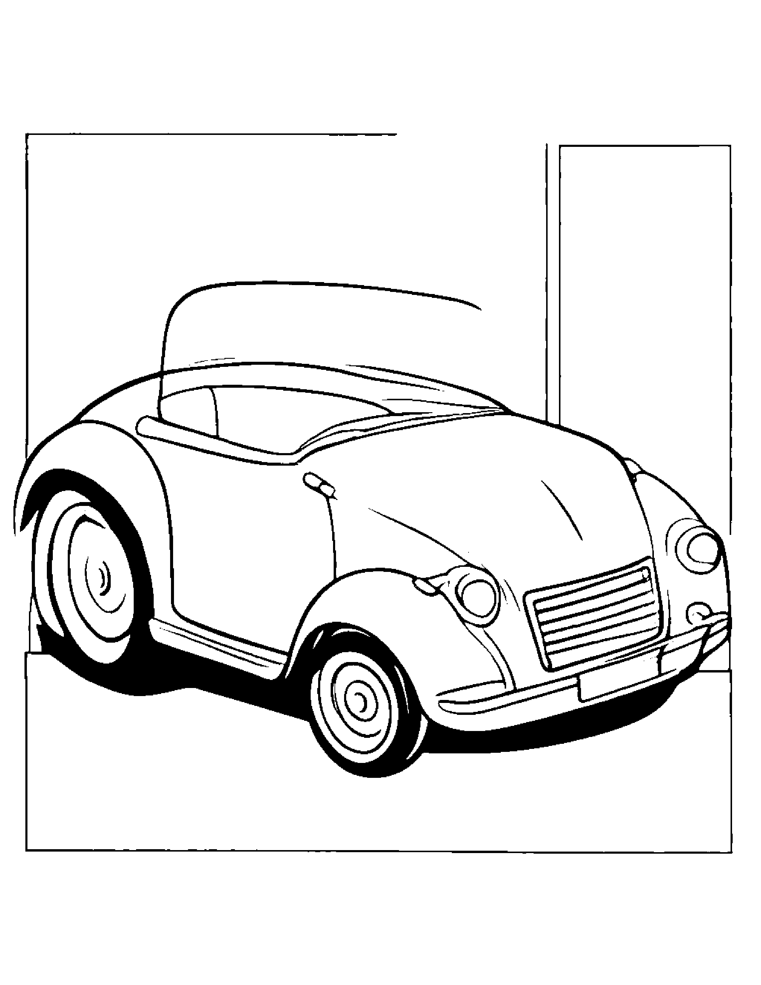 Toy Car Practicing The Alphabet Coloring Page (Free Printable PDF)