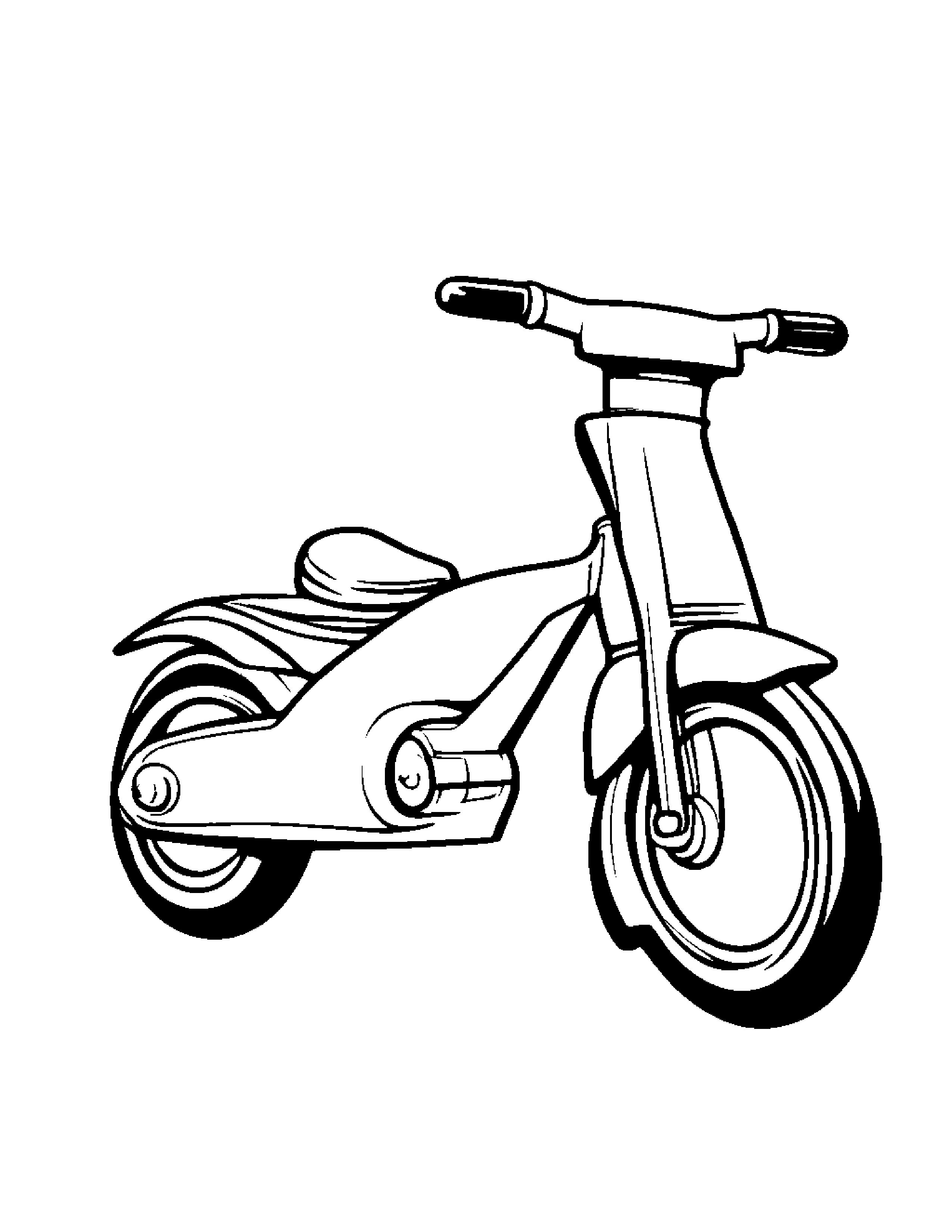Tricycle Practicing Shapes #4 Coloring Page (Free Printable PDF)