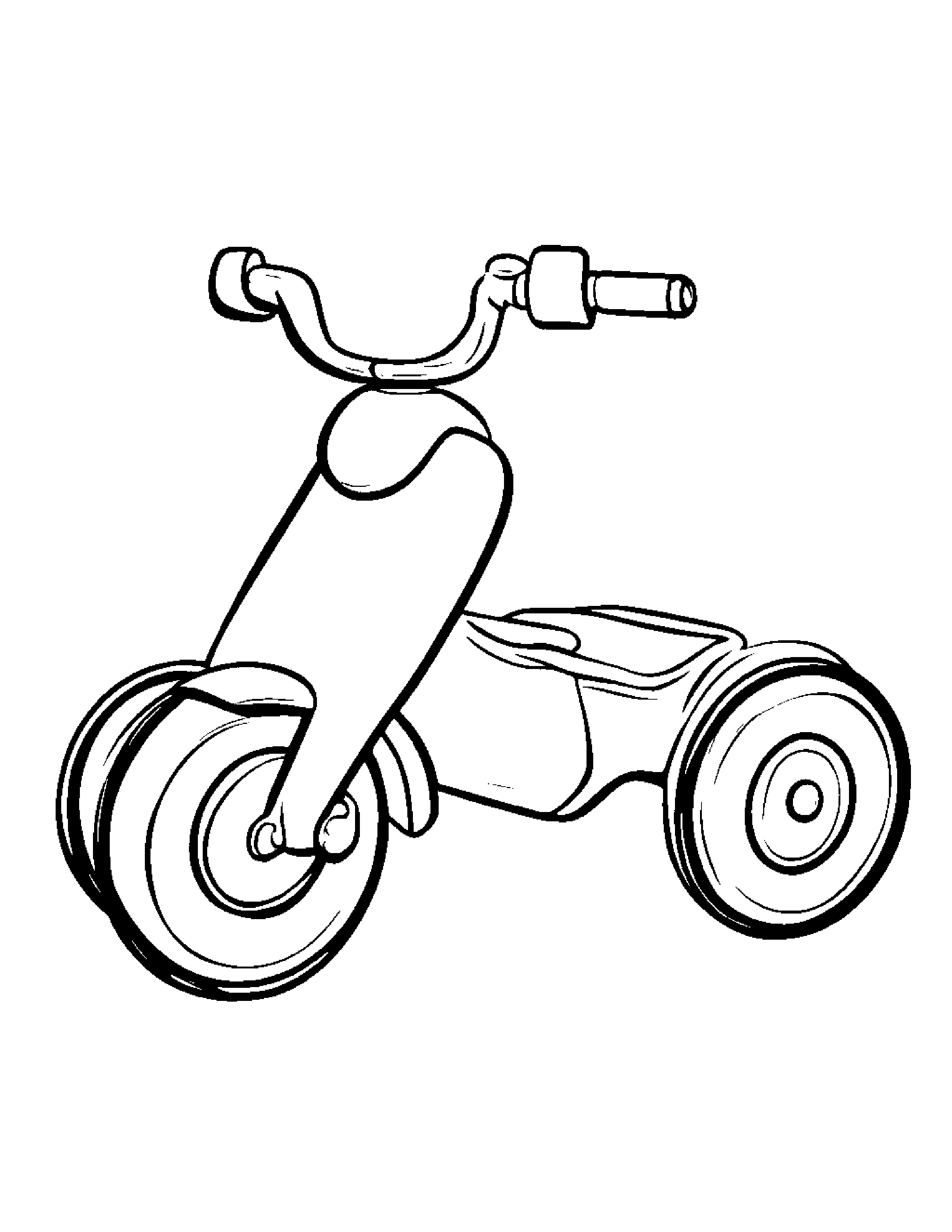 Tricycle Practicing Shapes #5 Coloring Page (Free Printable PDF)