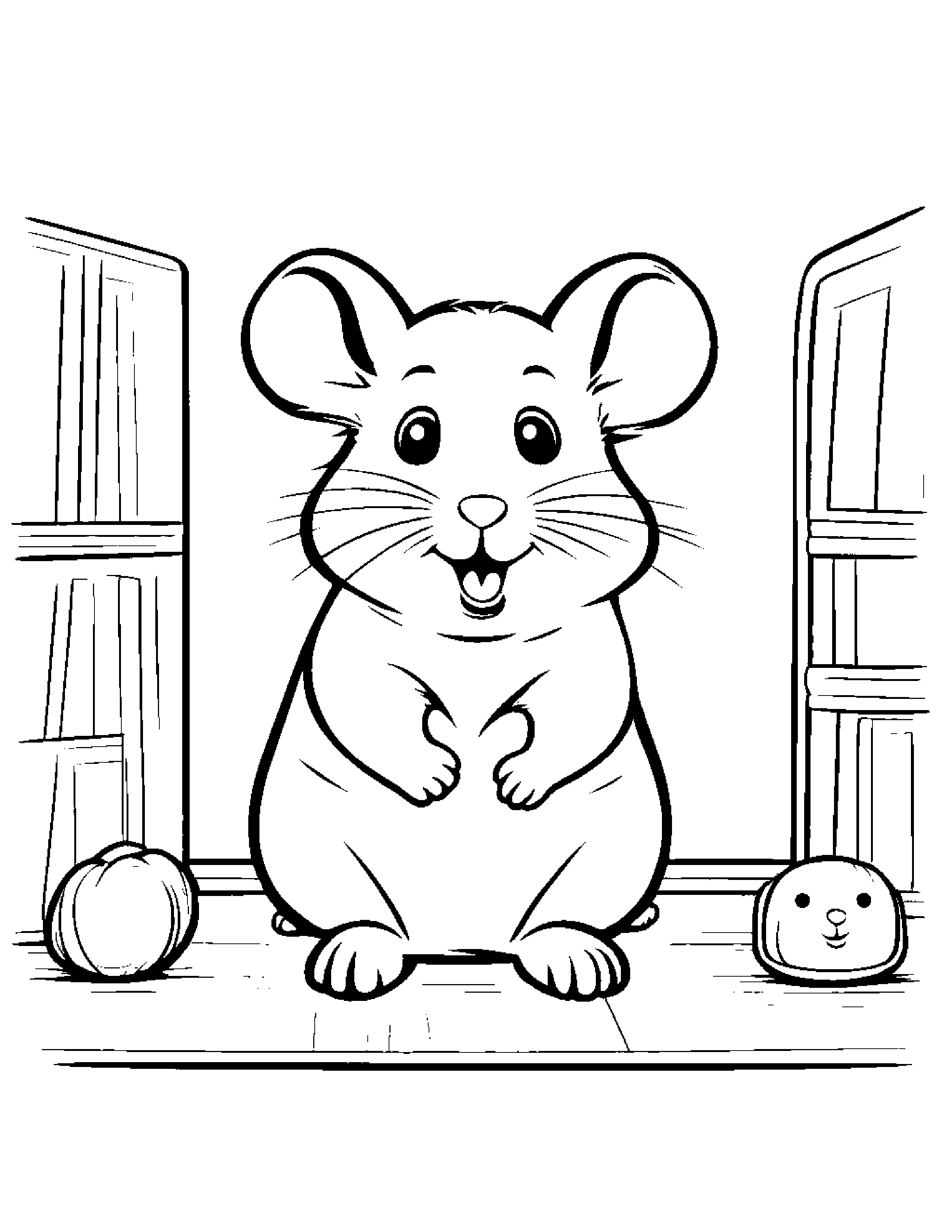 Zippy Hamster Learning To Count To Ten #3 Coloring Page (Free Printable PDF)