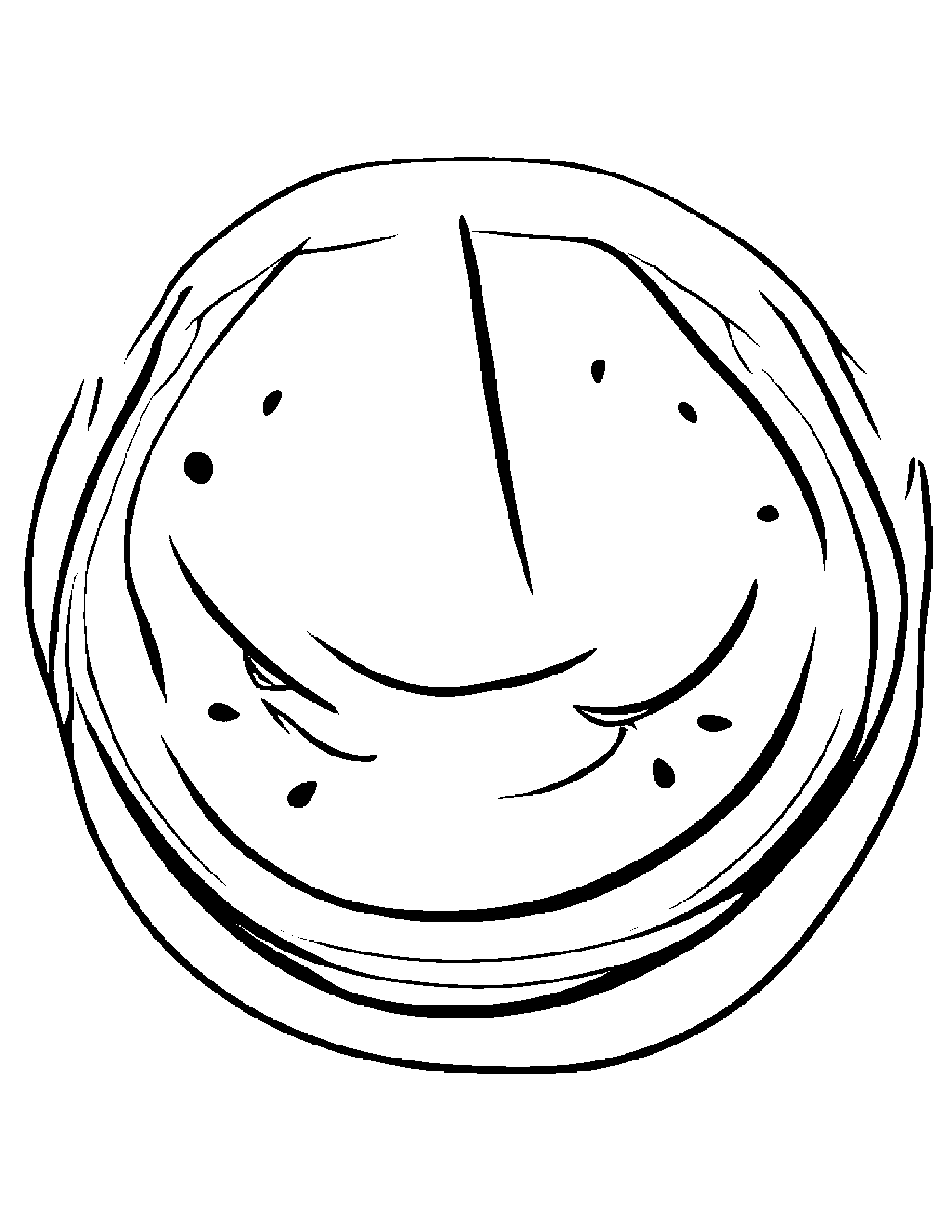 Happy Watermelon Slice #2 Coloring Page (Free Printable PDF)