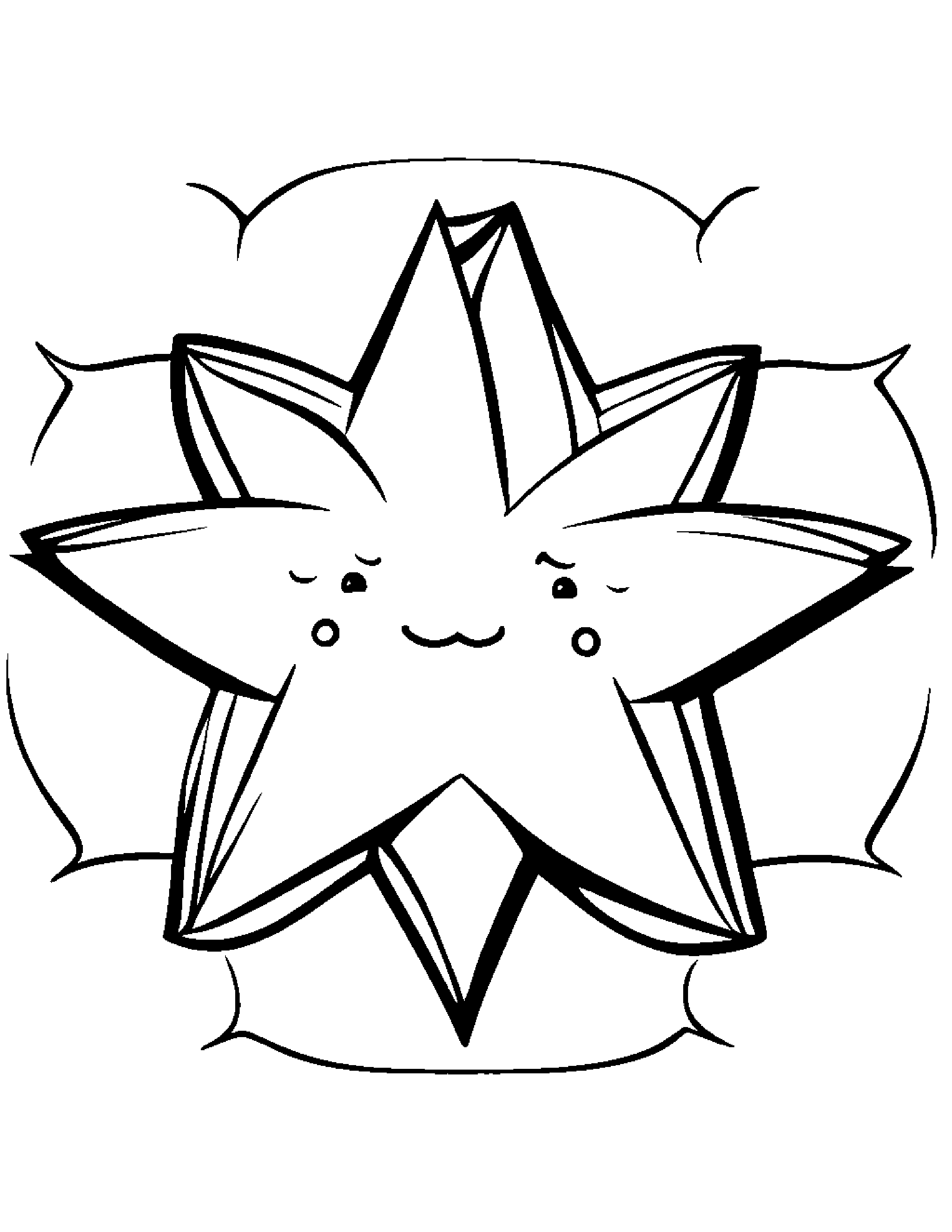 Little Sleepy Star #2 Coloring Page (Free Printable PDF)
