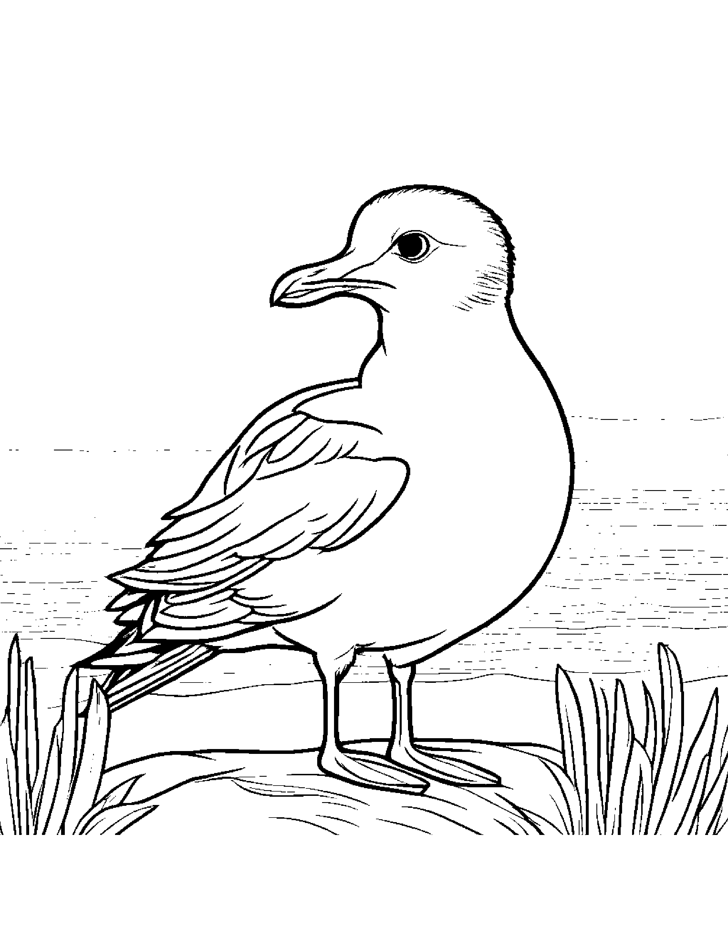 Baby Seagull Coloring Page (Free Printable PDF)