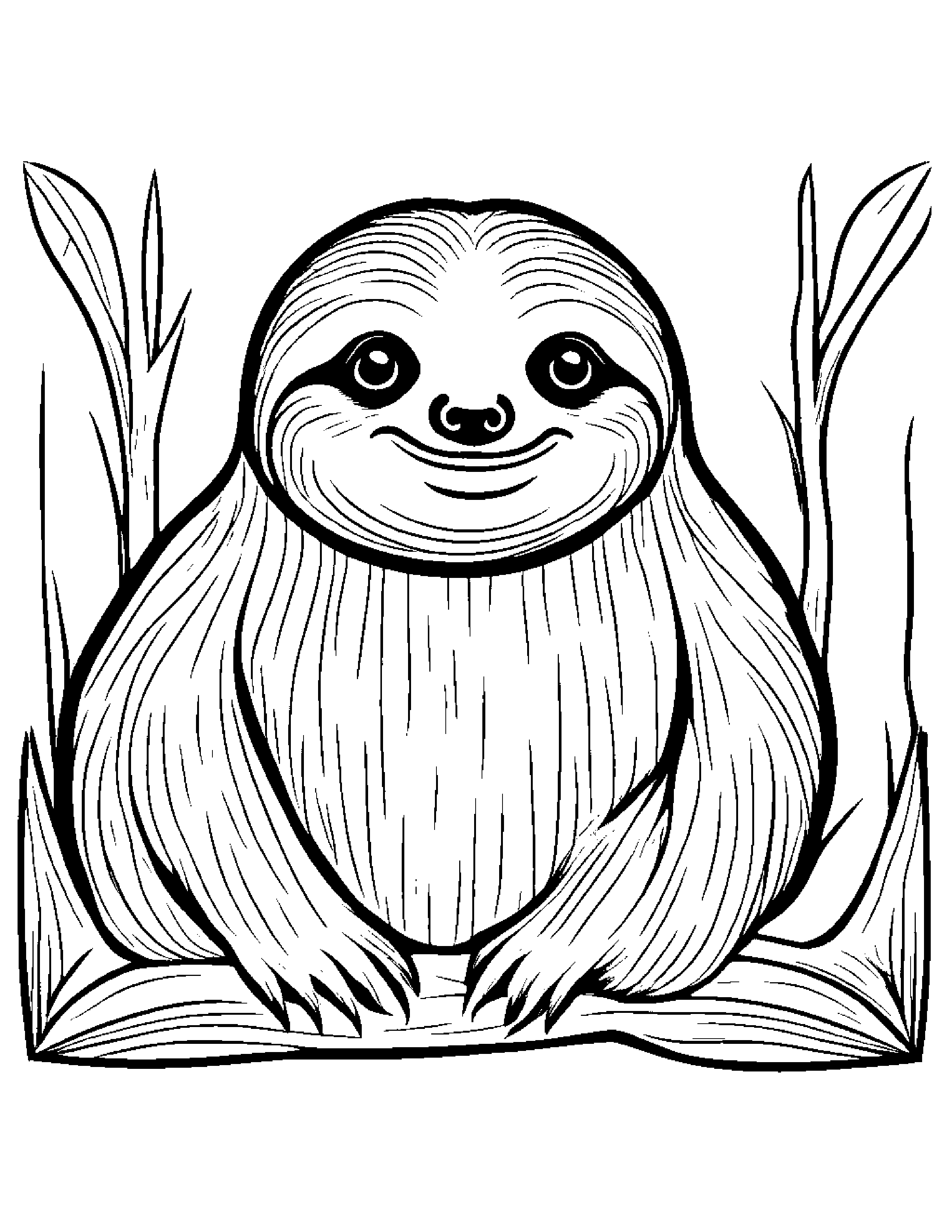 Brave Sloth #3 Coloring Page (Free Printable PDF)