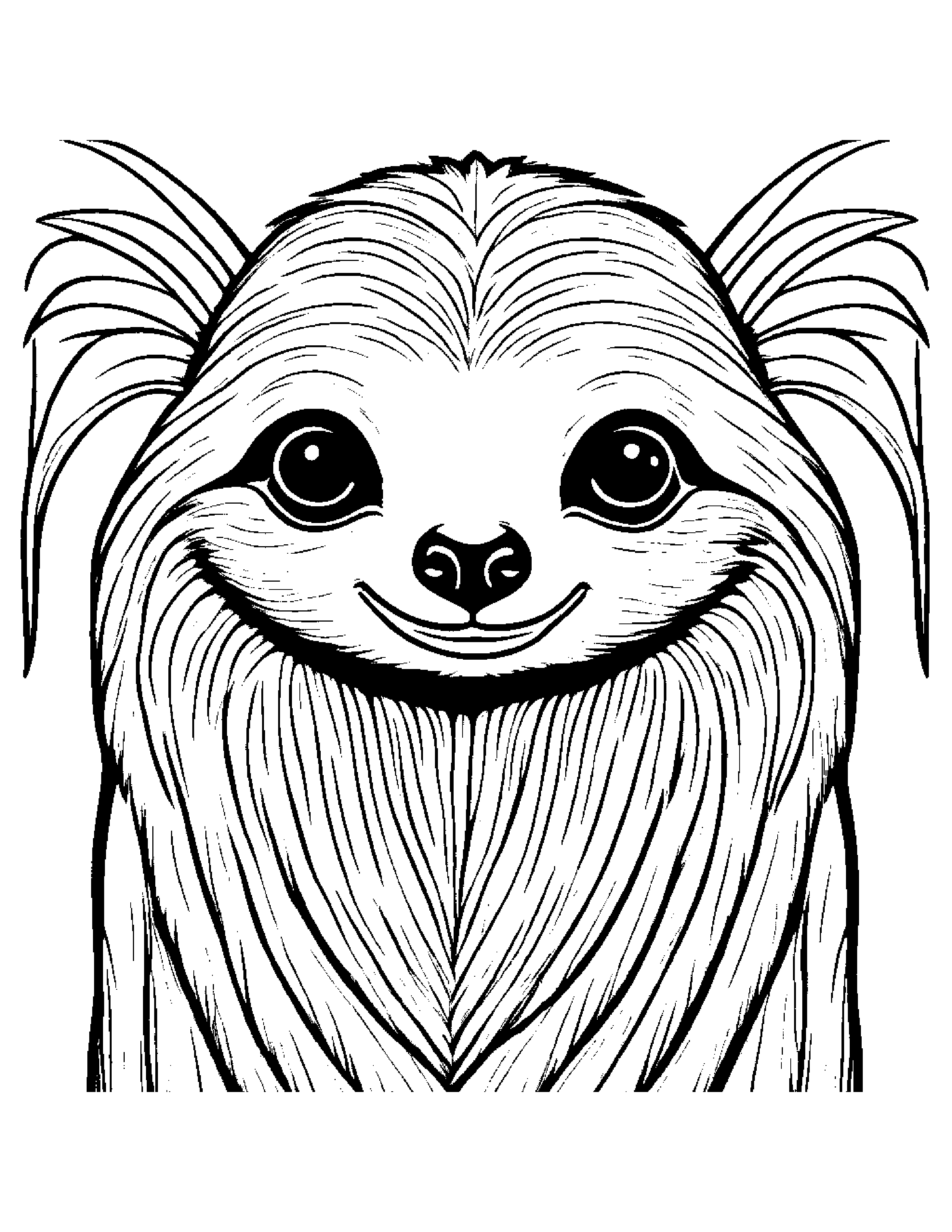 Brave Sloth #4 Coloring Page (Free Printable PDF)