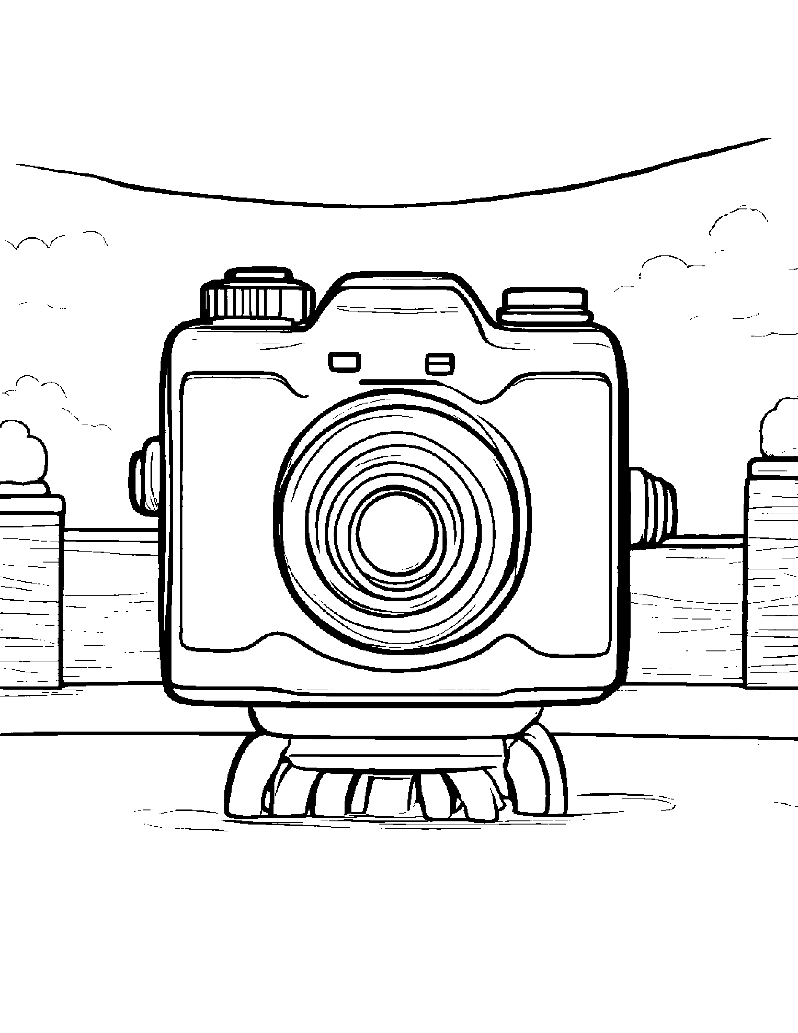 Camera Toy Learning To Tie A Bow At The Playground #2 Coloring Page (Free Printable PDF)