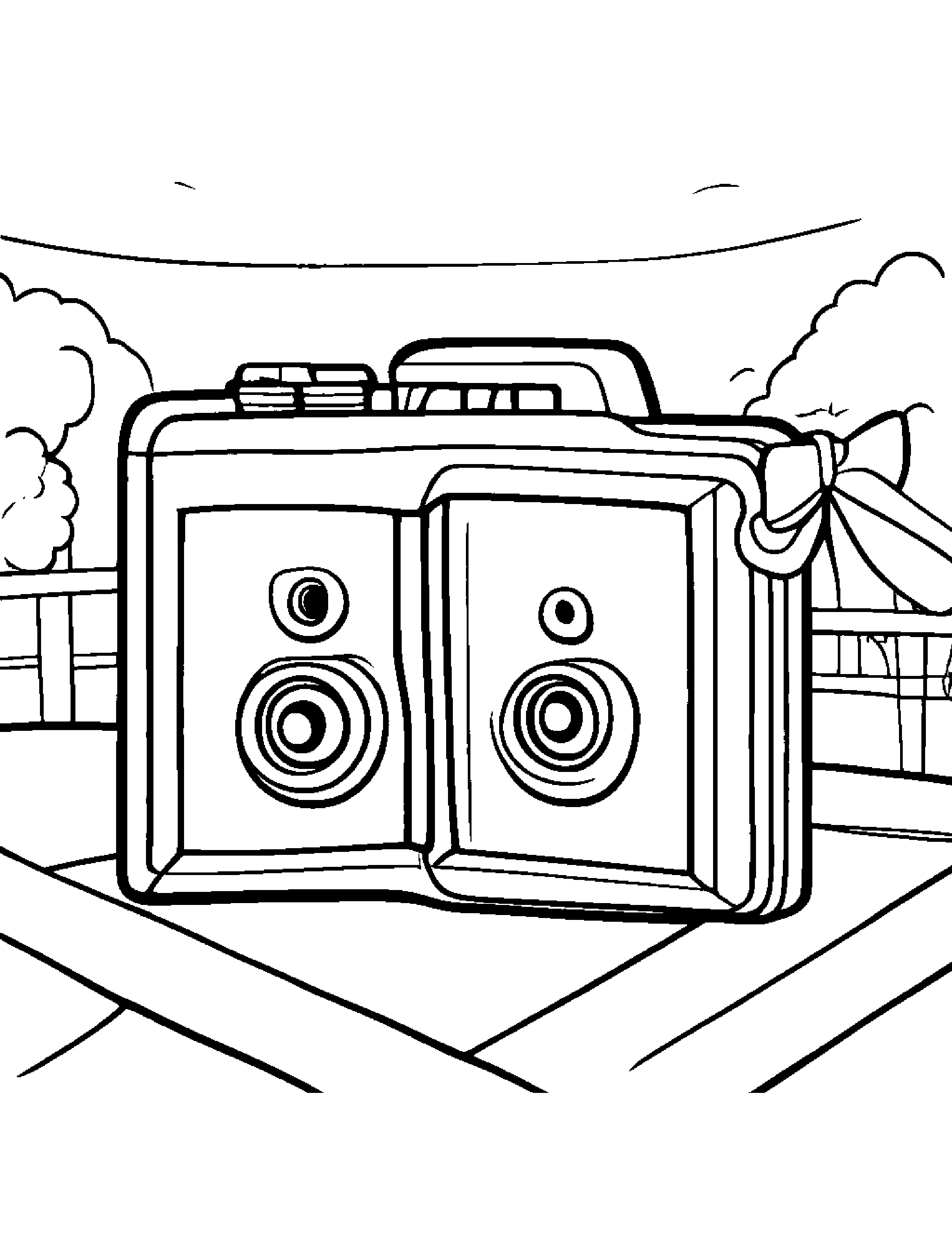 Camera Toy Learning To Tie A Bow At The Playground #3 Coloring Page (Free Printable PDF)