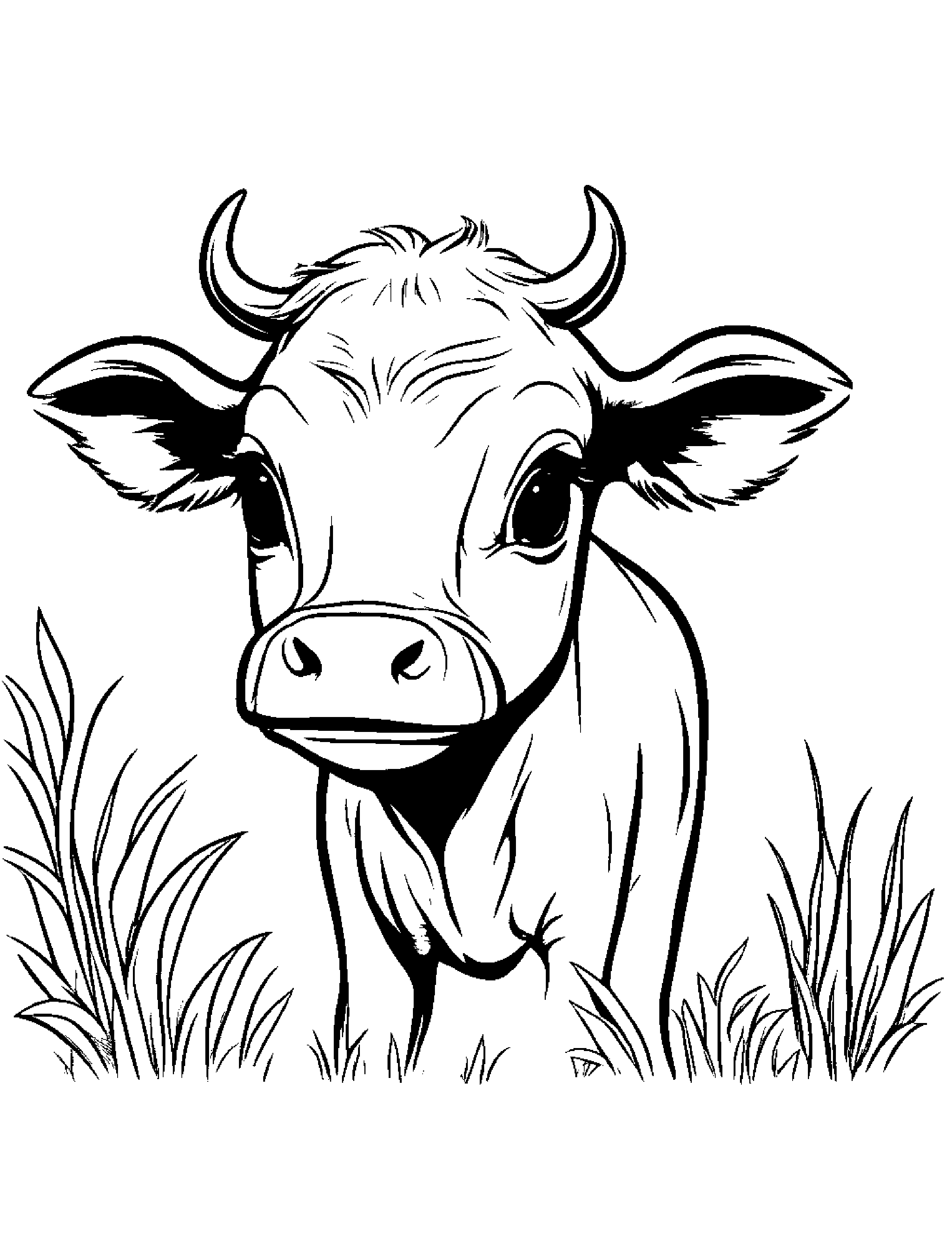 Cozy Calf Waving #5 Coloring Page (Free Printable PDF)