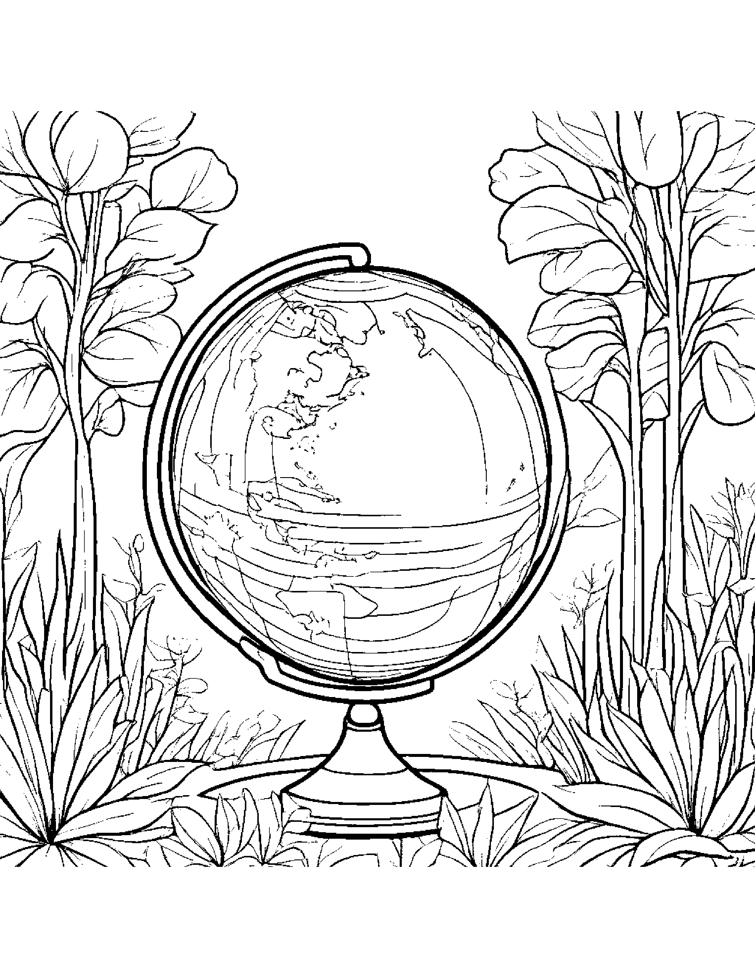 Cozy Globe In A Cozy Garden #3 Coloring Page (Free Printable PDF)