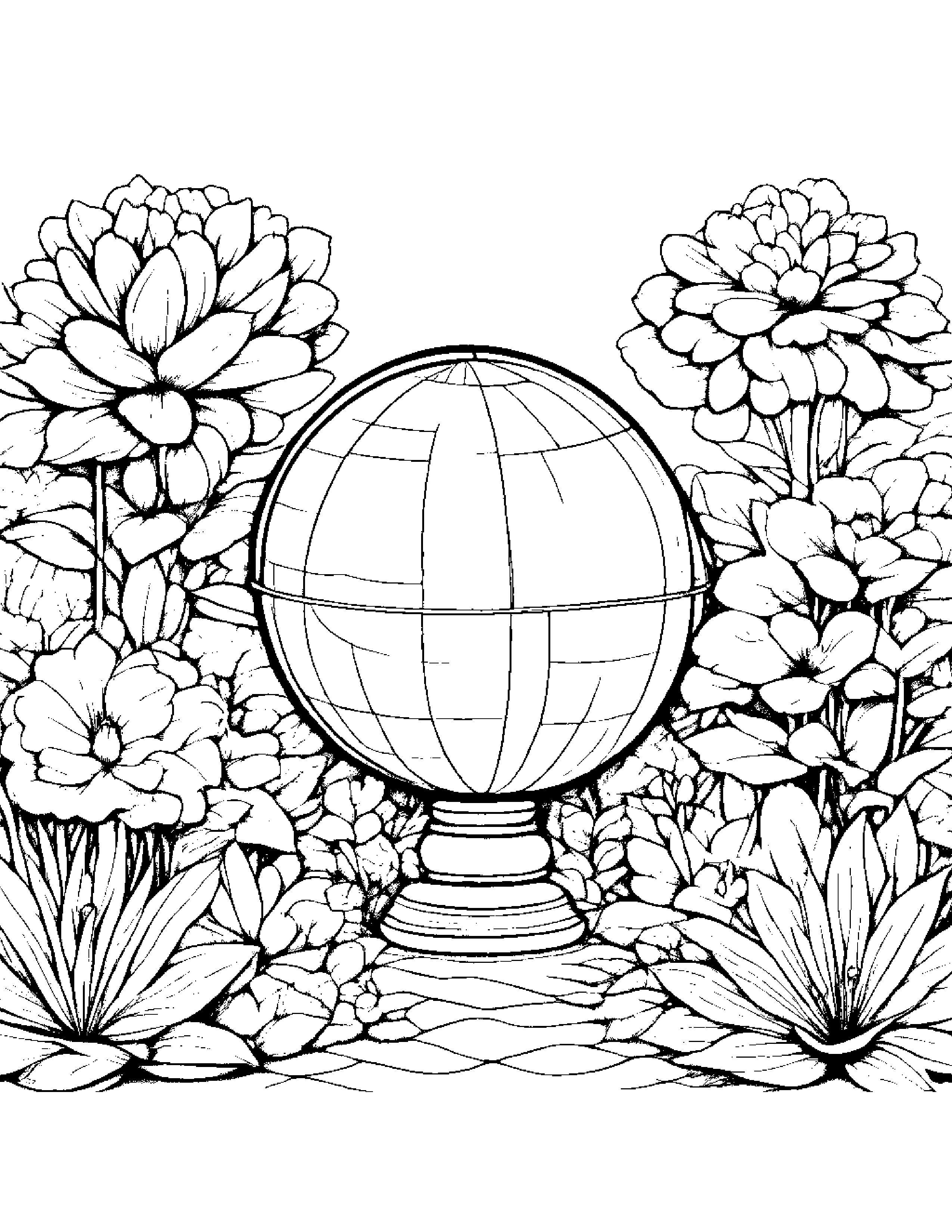 Cozy Globe In A Cozy Garden #4 Coloring Page (Free Printable PDF)