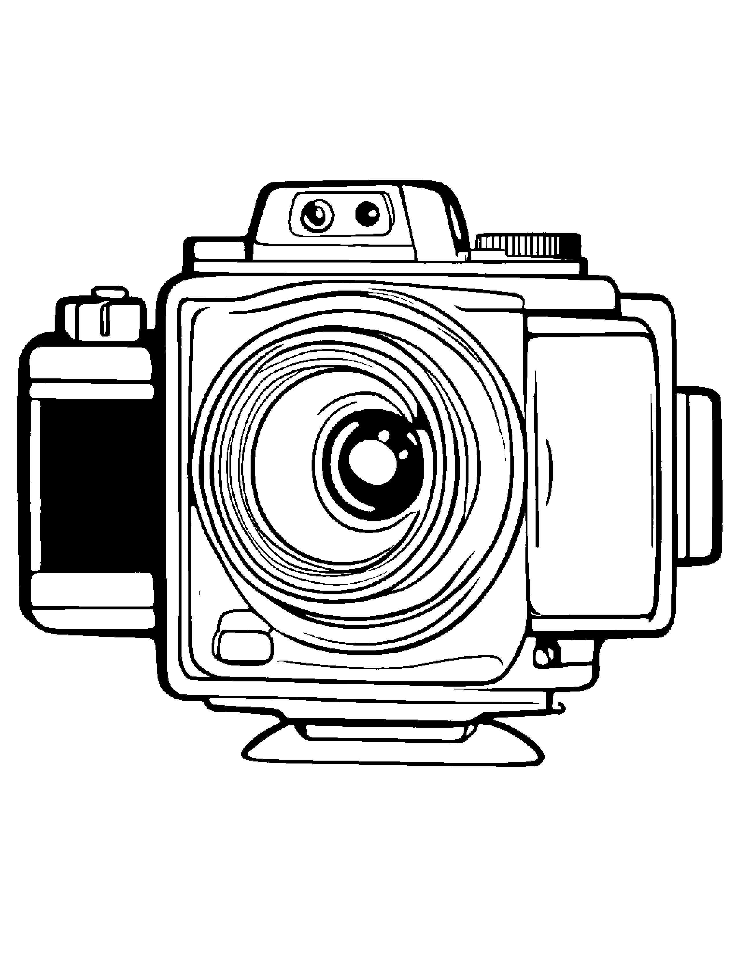 Curious Camera Toy #4 Coloring Page (Free Printable PDF)