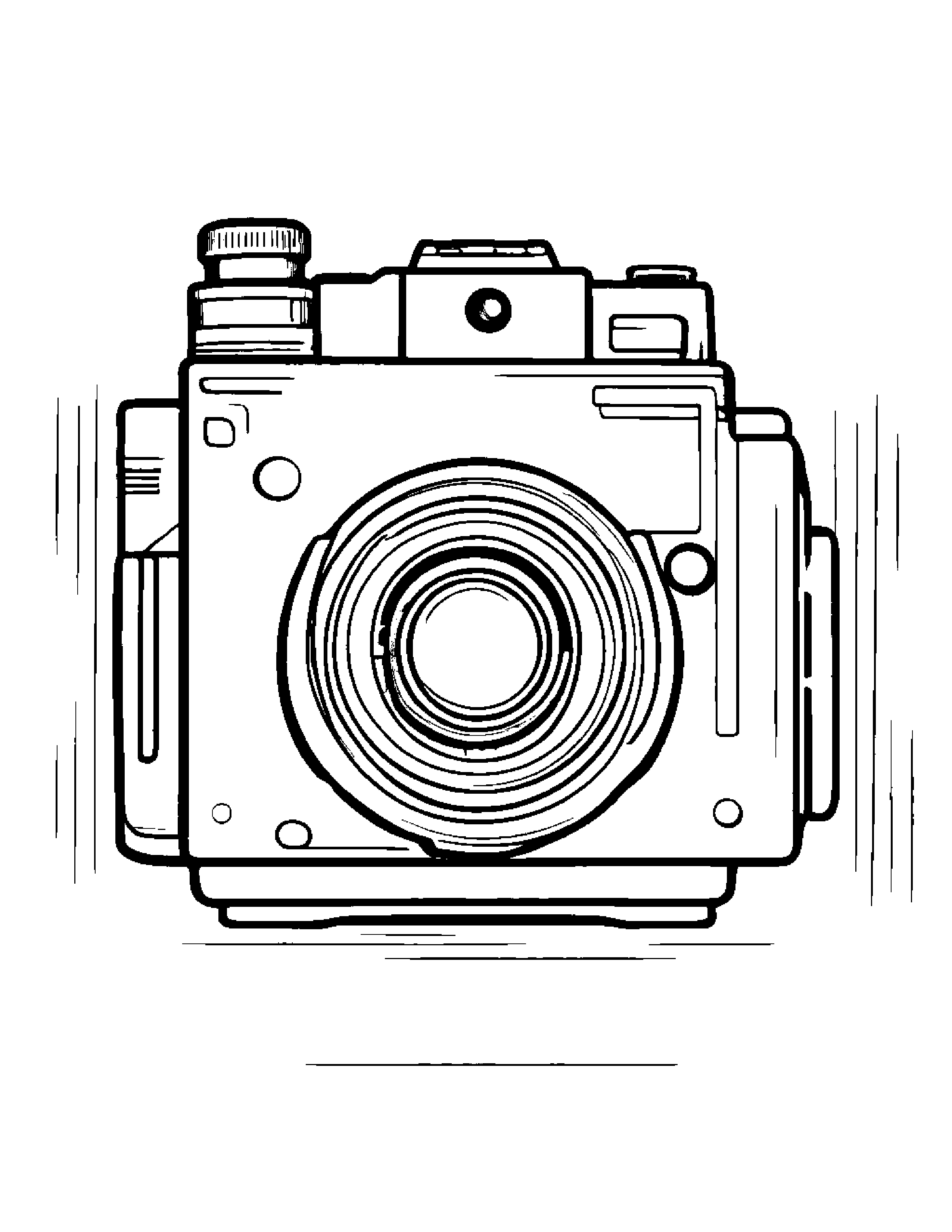 Curious Camera Toy Coloring Page (Free Printable PDF)