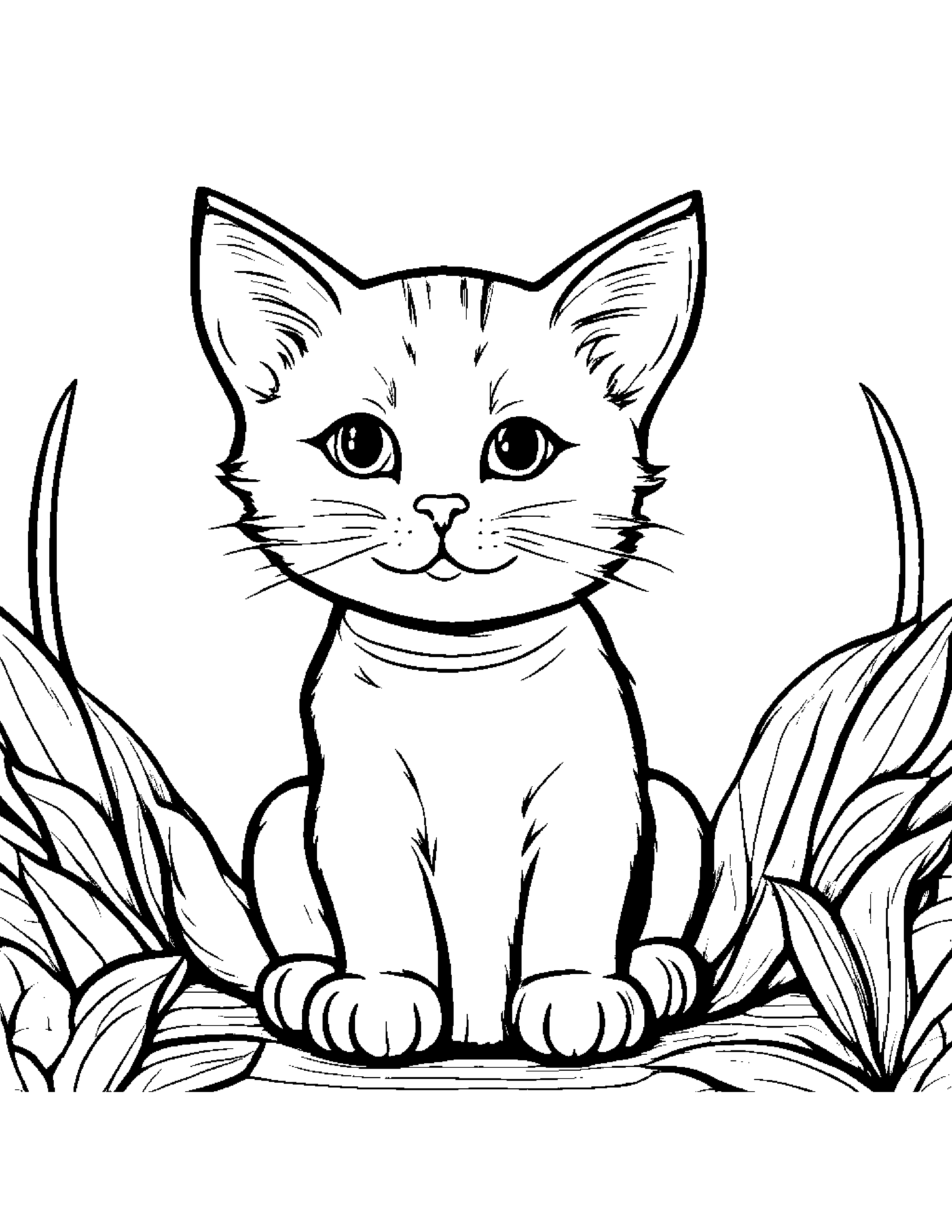 Friendly Kitten On A Friendly Planet #3 Coloring Page (Free Printable PDF)