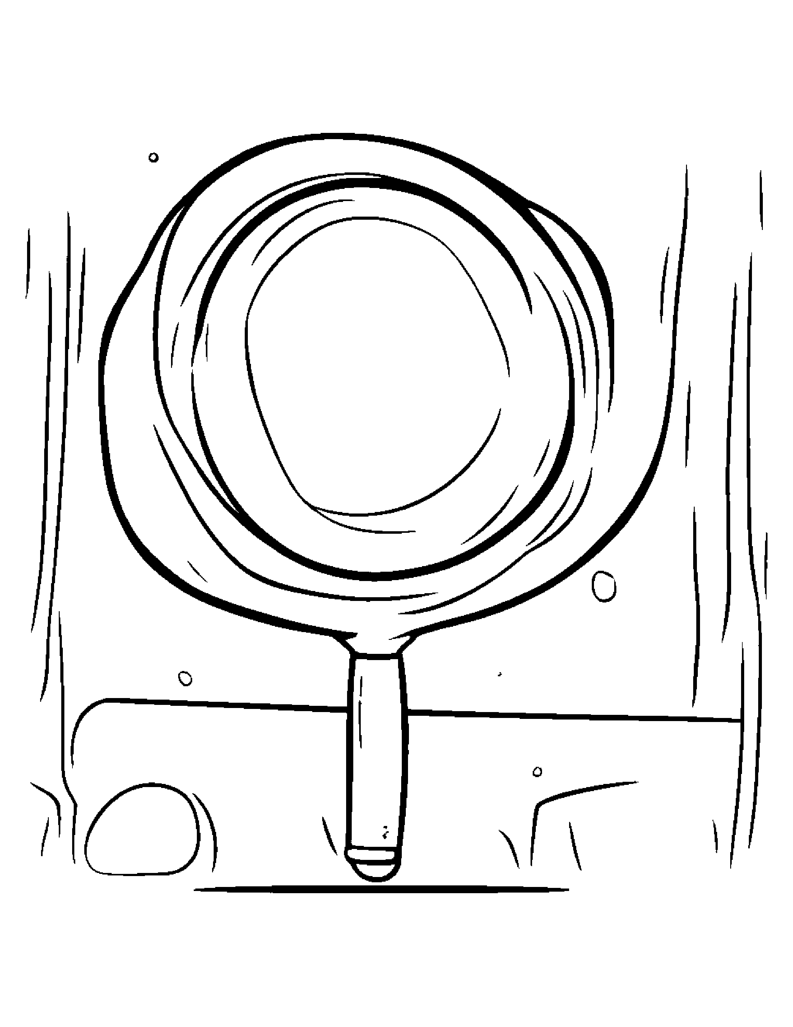 Friendly Magnifying Glass #2 Coloring Page (Free Printable PDF)