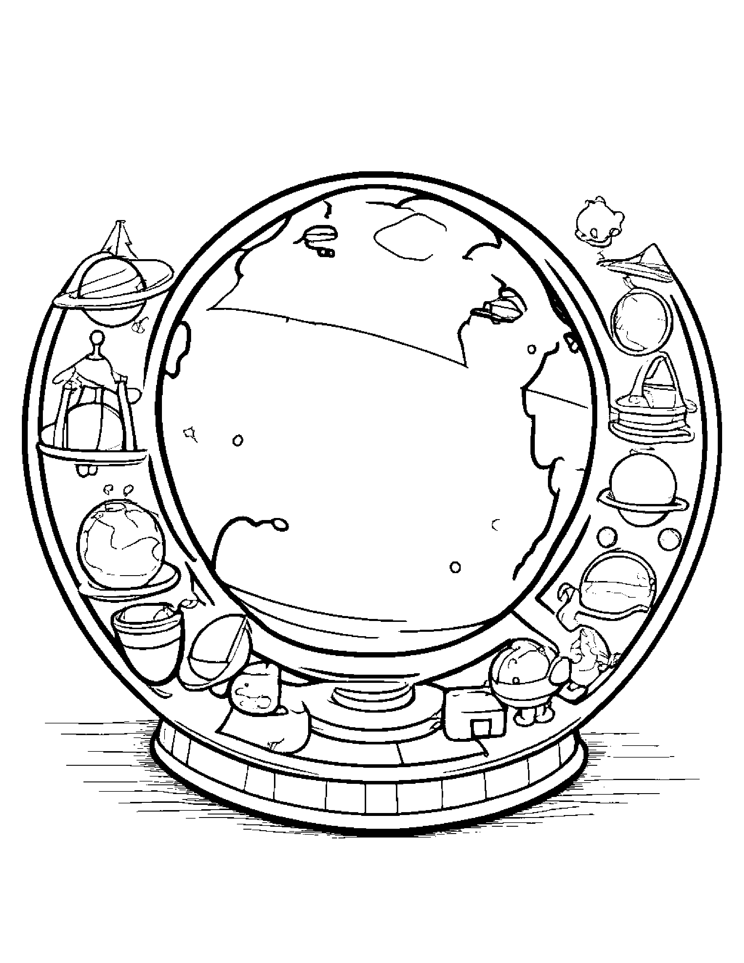 Globe Tidying Toys #5 Coloring Page (Free Printable PDF)