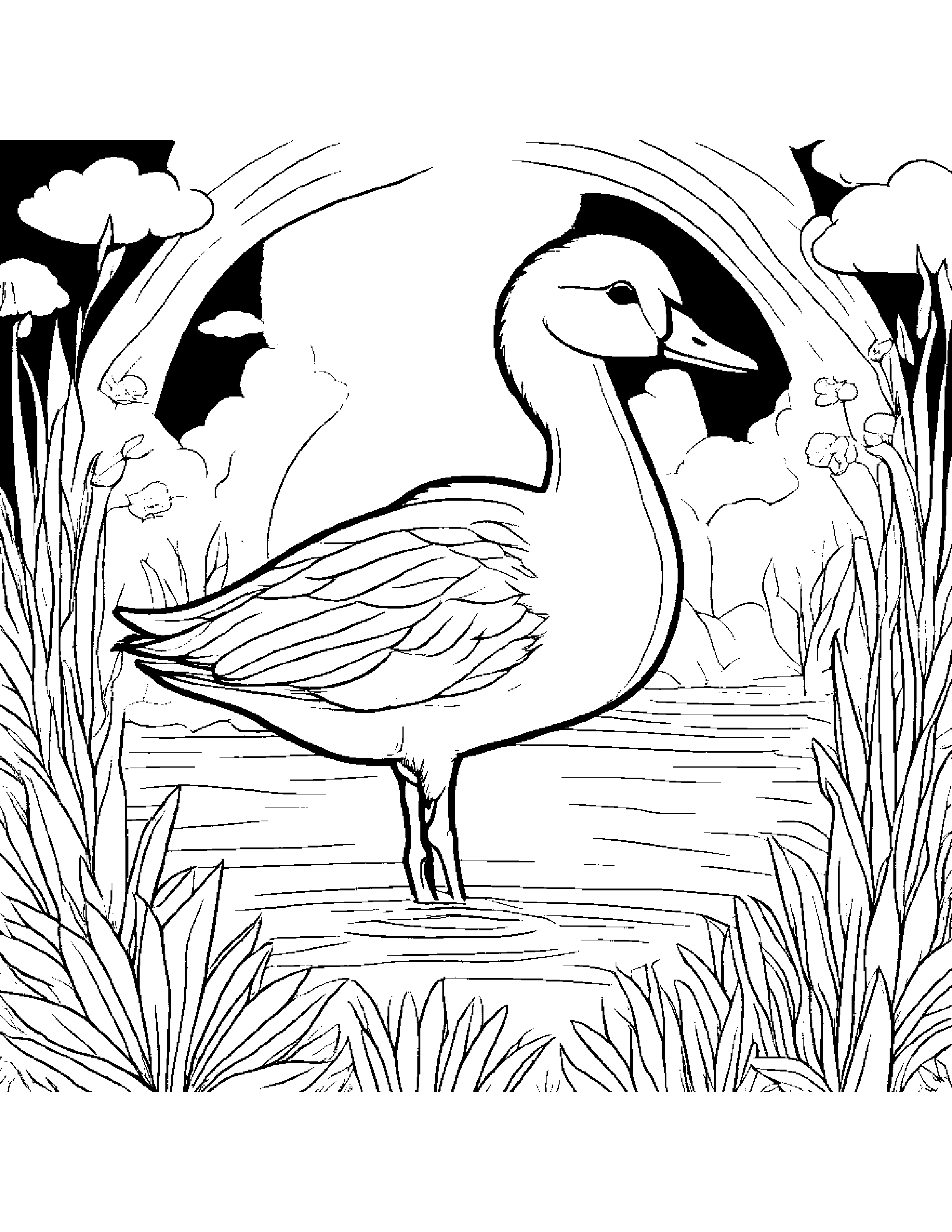 Gosling Sharing On A Friendly Planet #4 Coloring Page (Free Printable PDF)