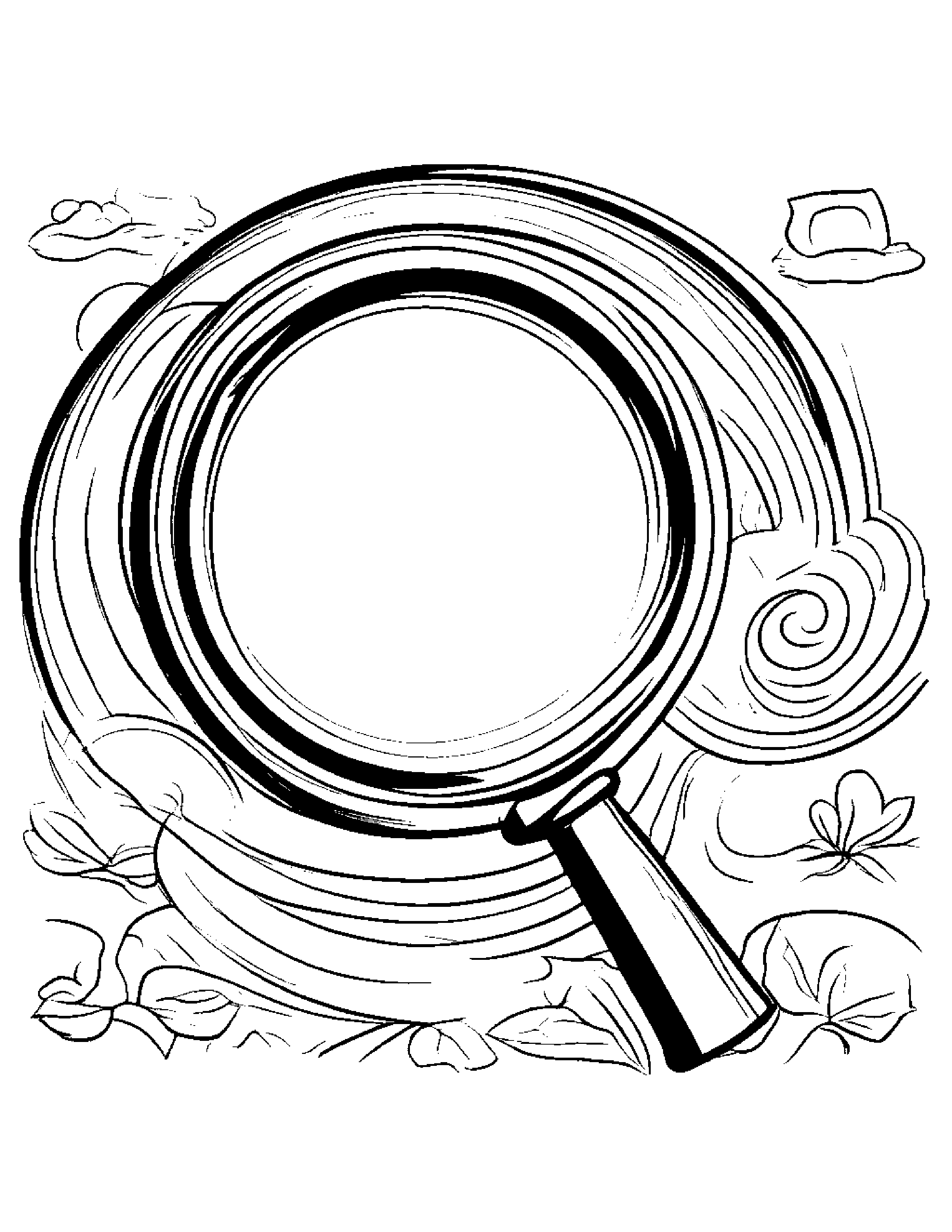 Helpful Magnifying Glass #3 Coloring Page (Free Printable PDF)