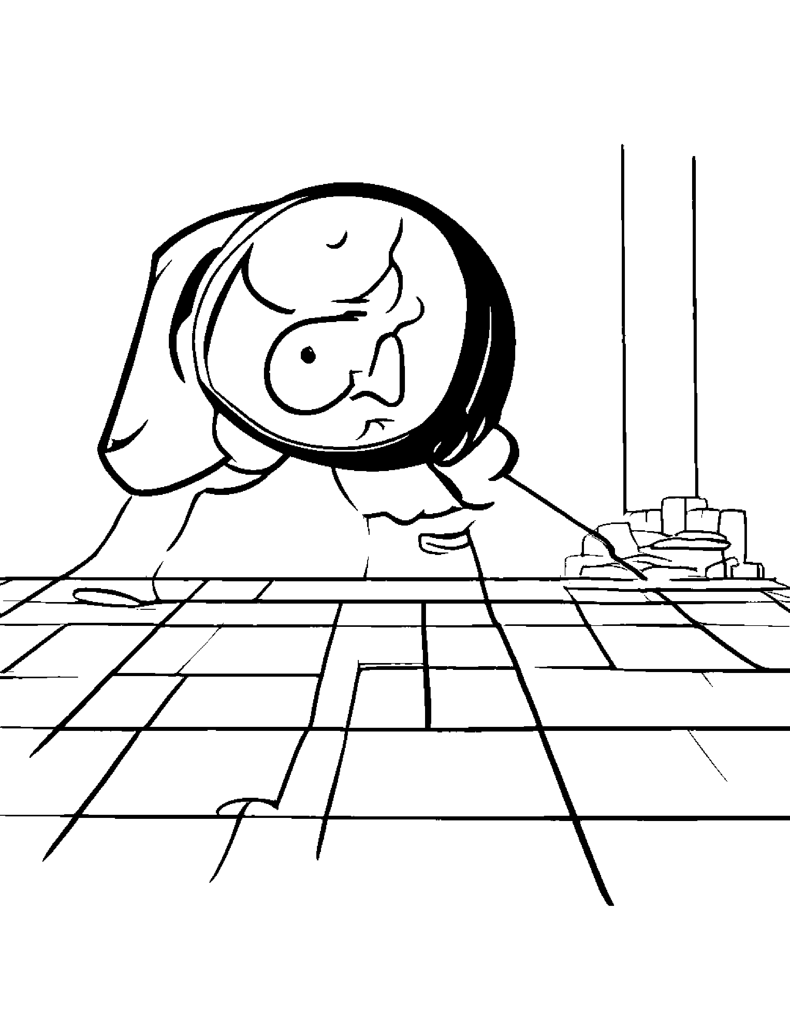 Magnifying Glass Playing Hopscotch #5 Coloring Page (Free Printable PDF)