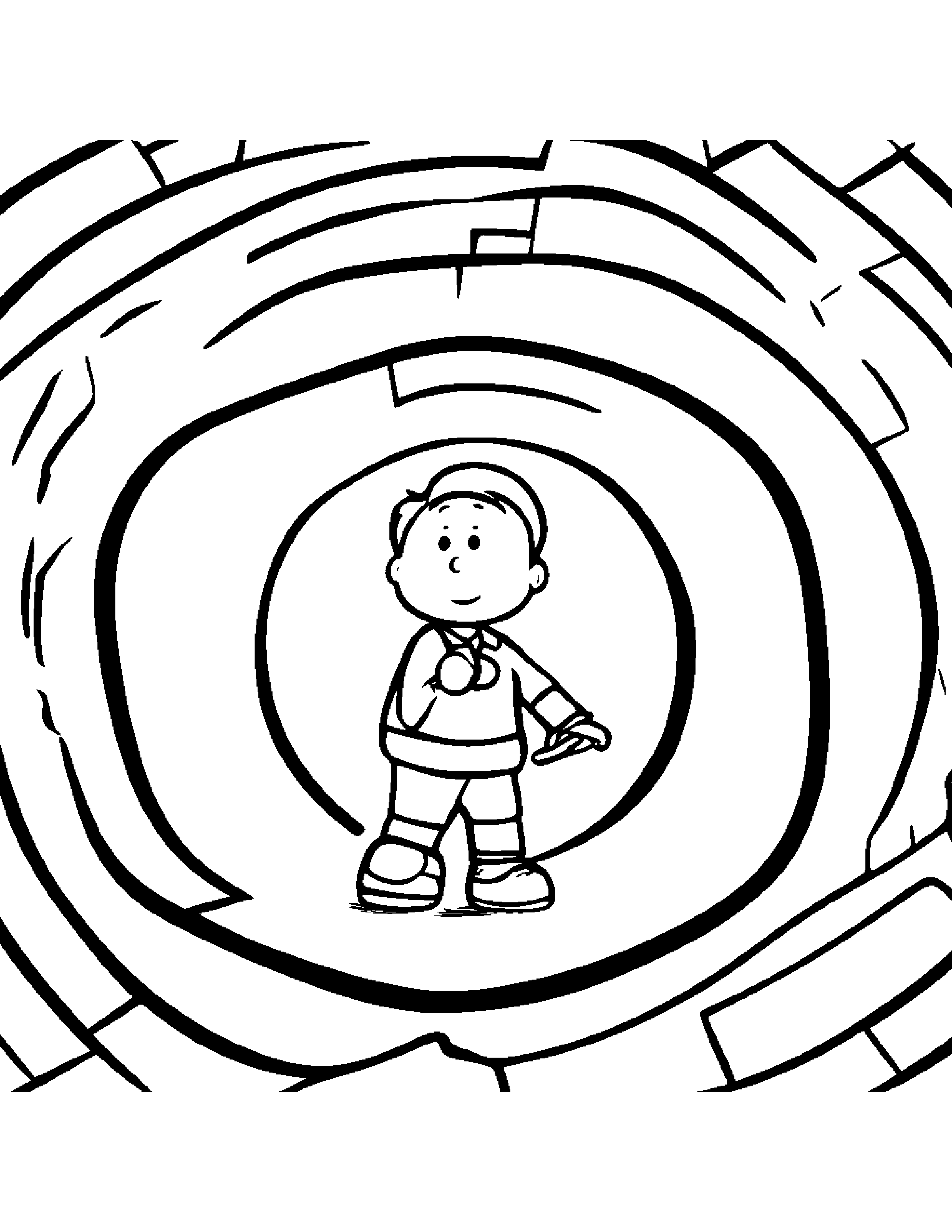 Magnifying Glass Playing Hopscotch Coloring Page (Free Printable PDF)