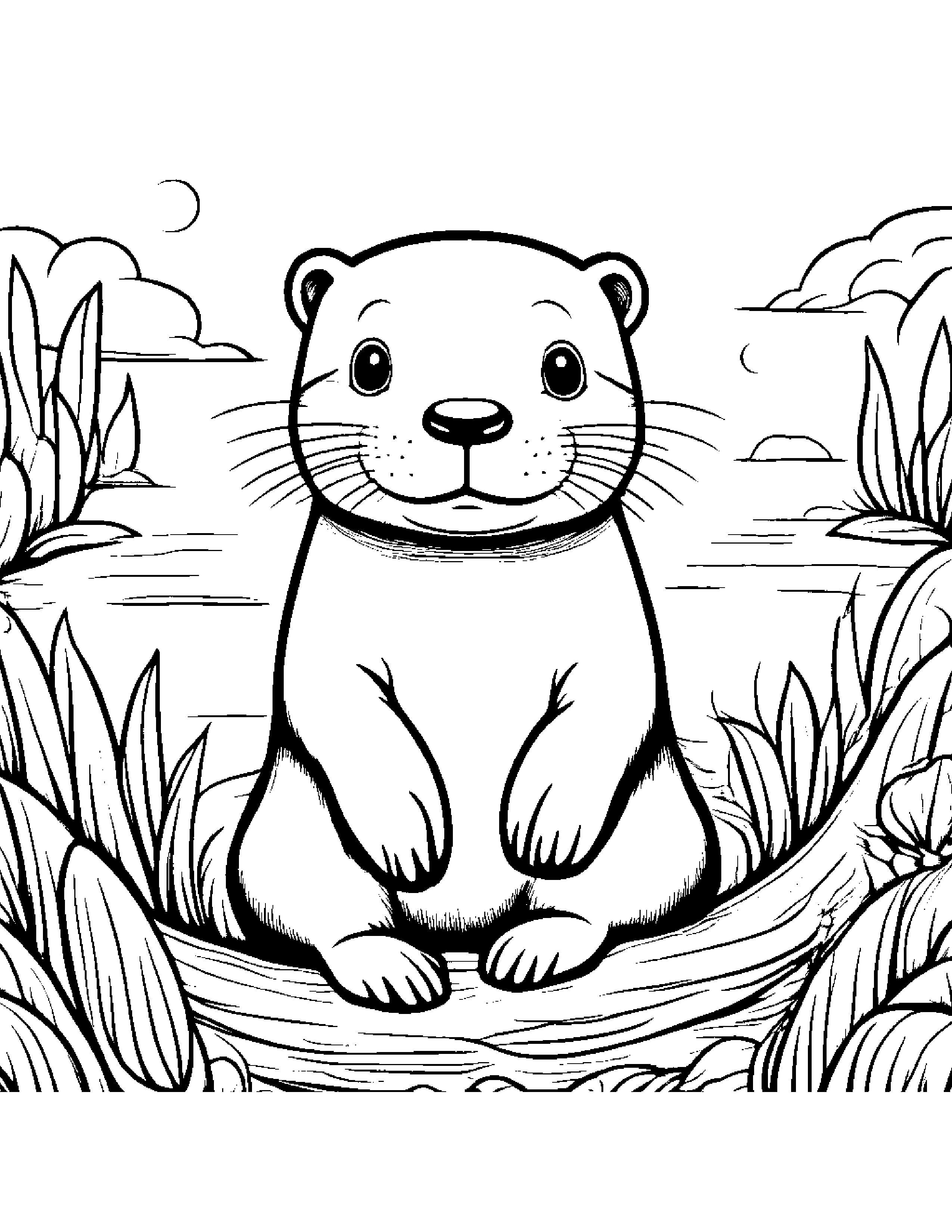 Peppy Otter On A Friendly Planet #3 Coloring Page (Free Printable PDF)