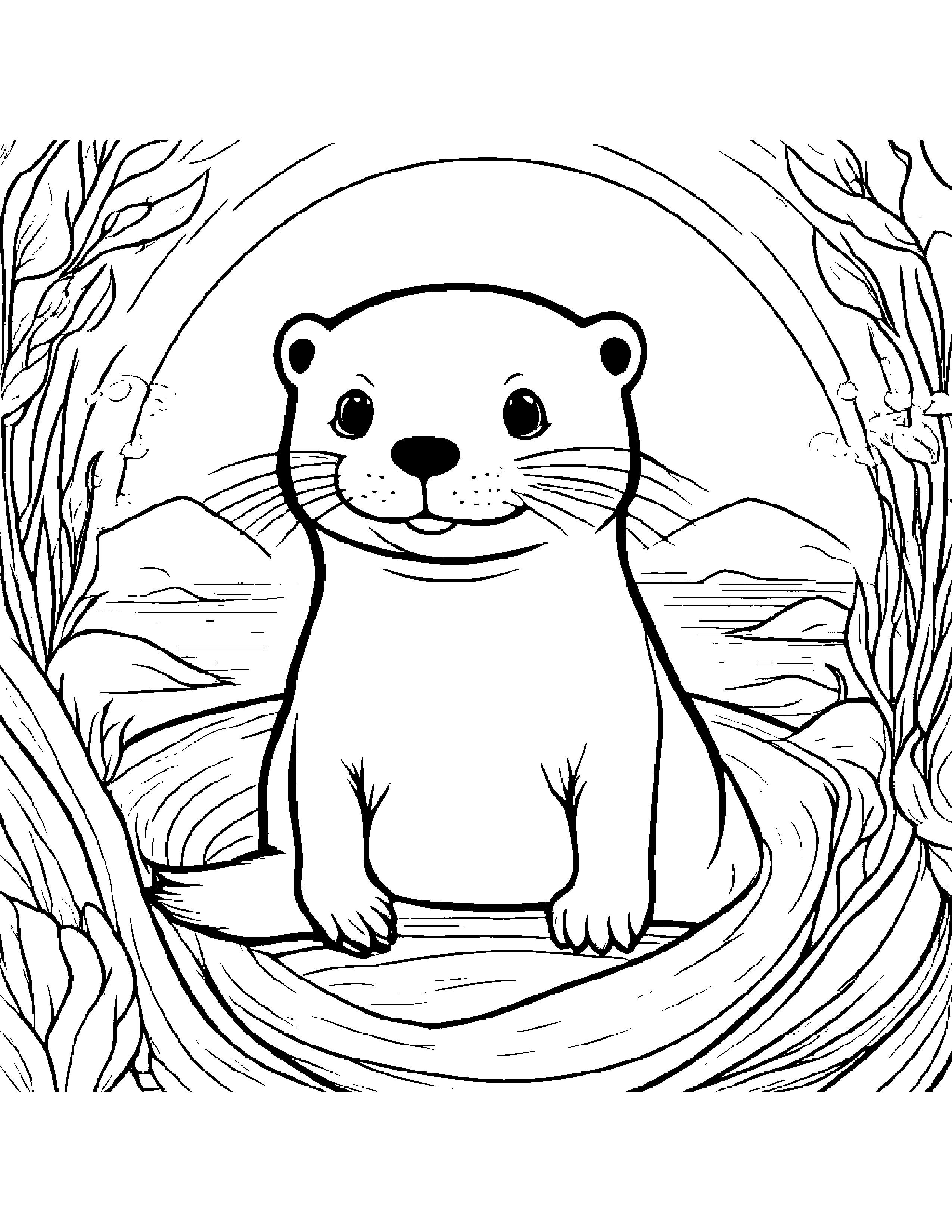 Peppy Otter On A Friendly Planet #4 Coloring Page (Free Printable PDF)