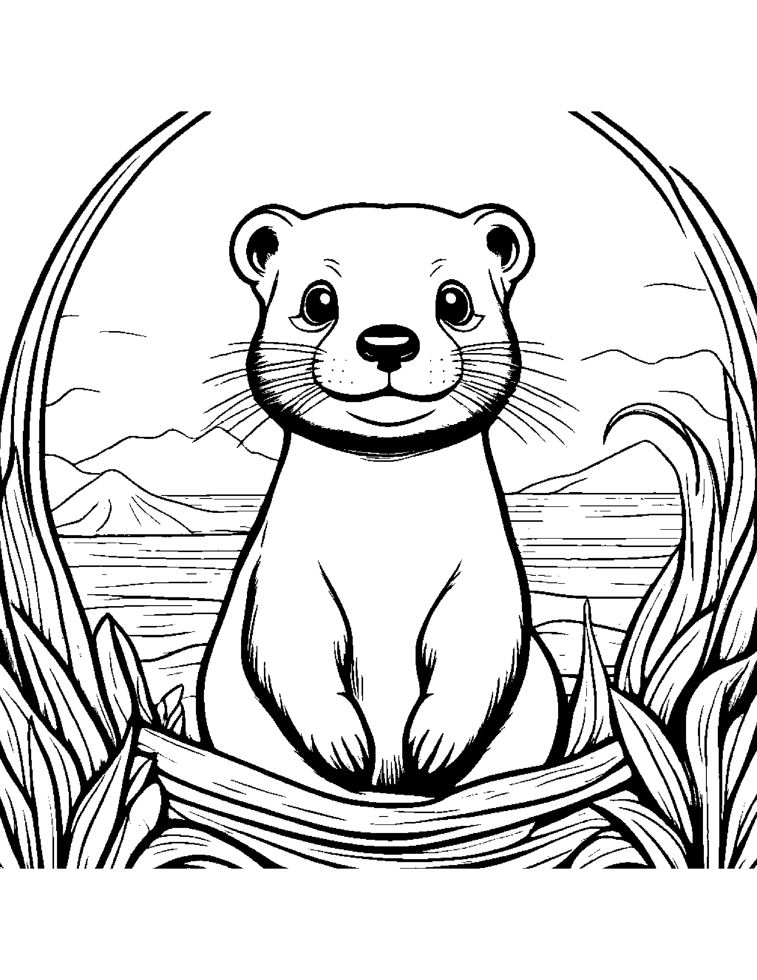 Peppy Otter On A Friendly Planet #5 Coloring Page (Free Printable PDF)