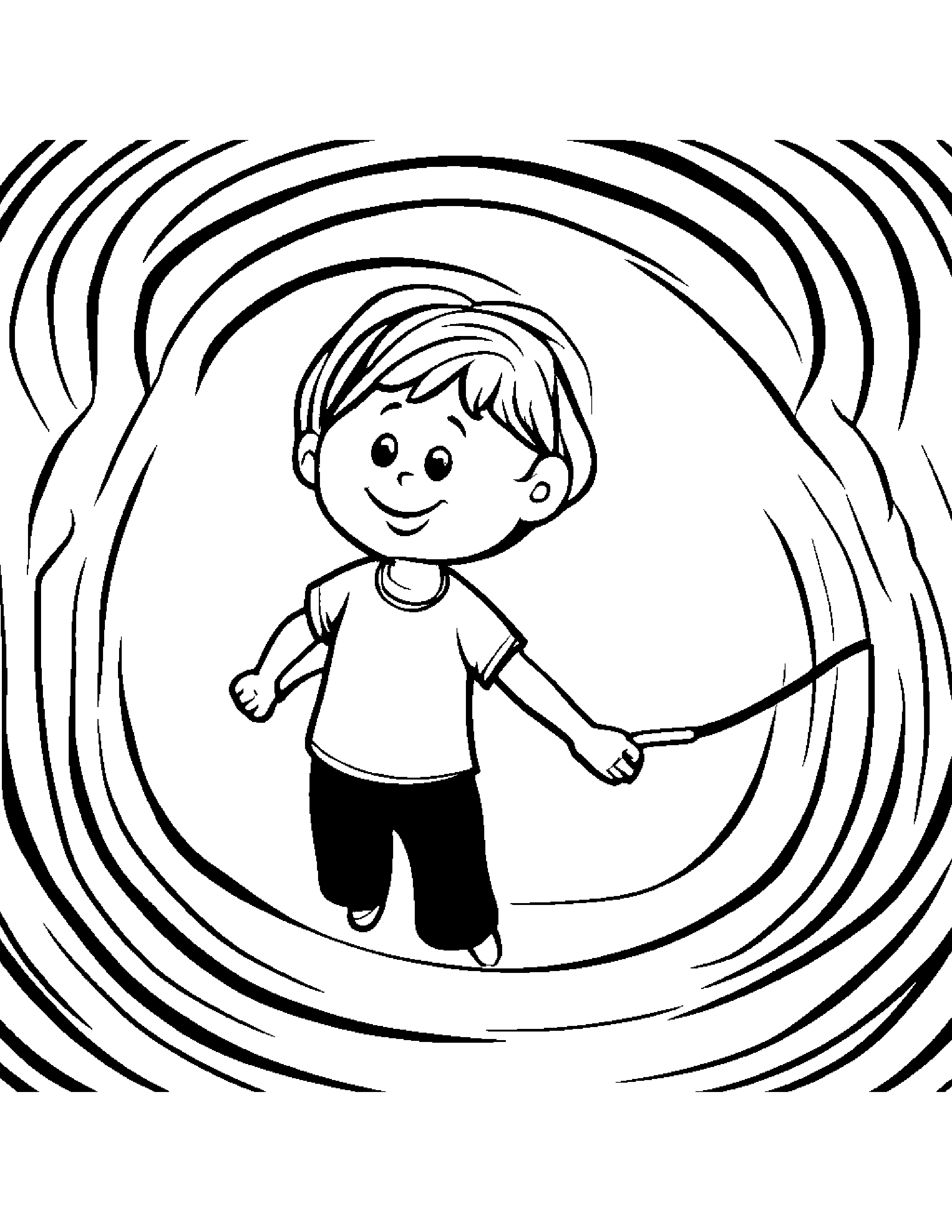 Playful Jump Rope #3 Coloring Page (Free Printable PDF)