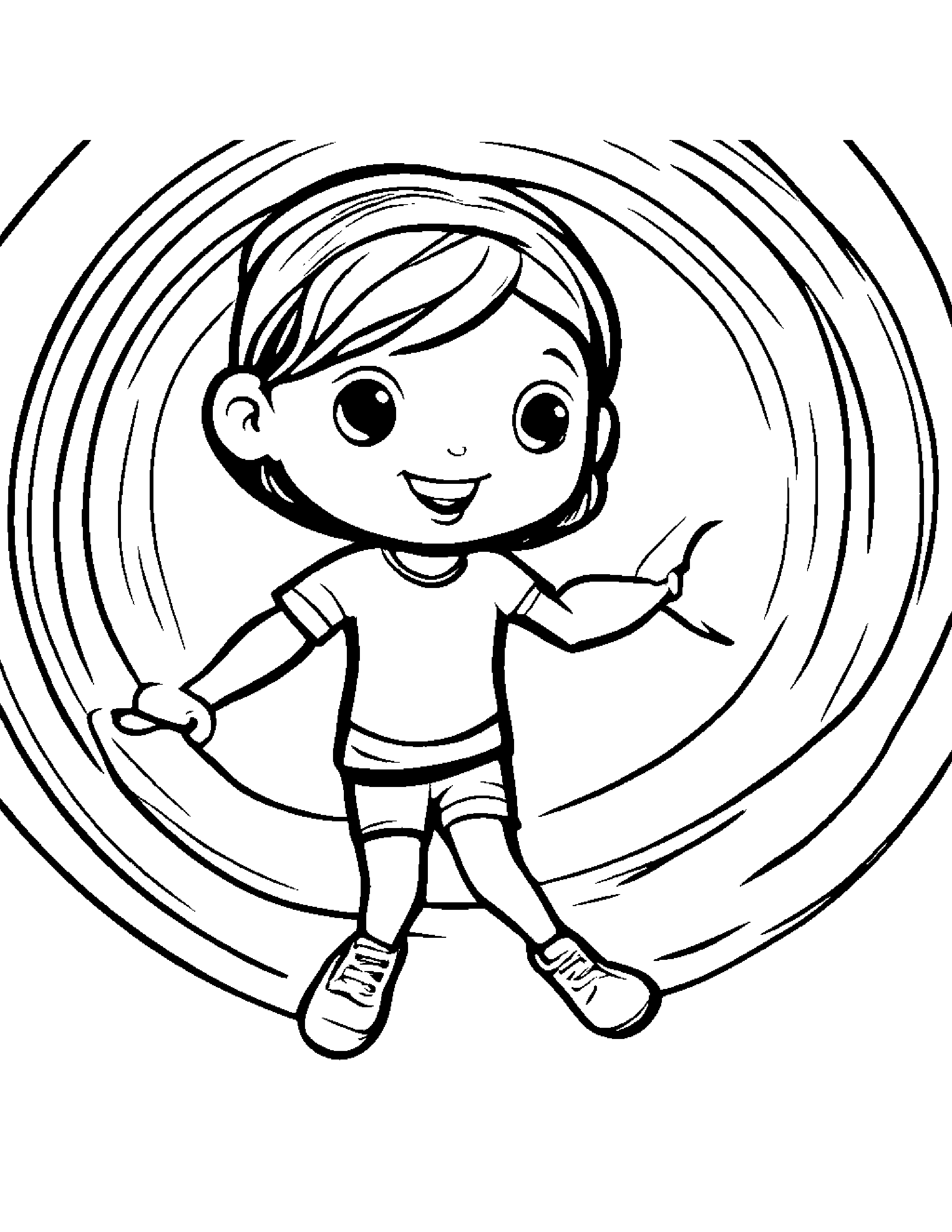 Playful Jump Rope #5 Coloring Page (Free Printable PDF)