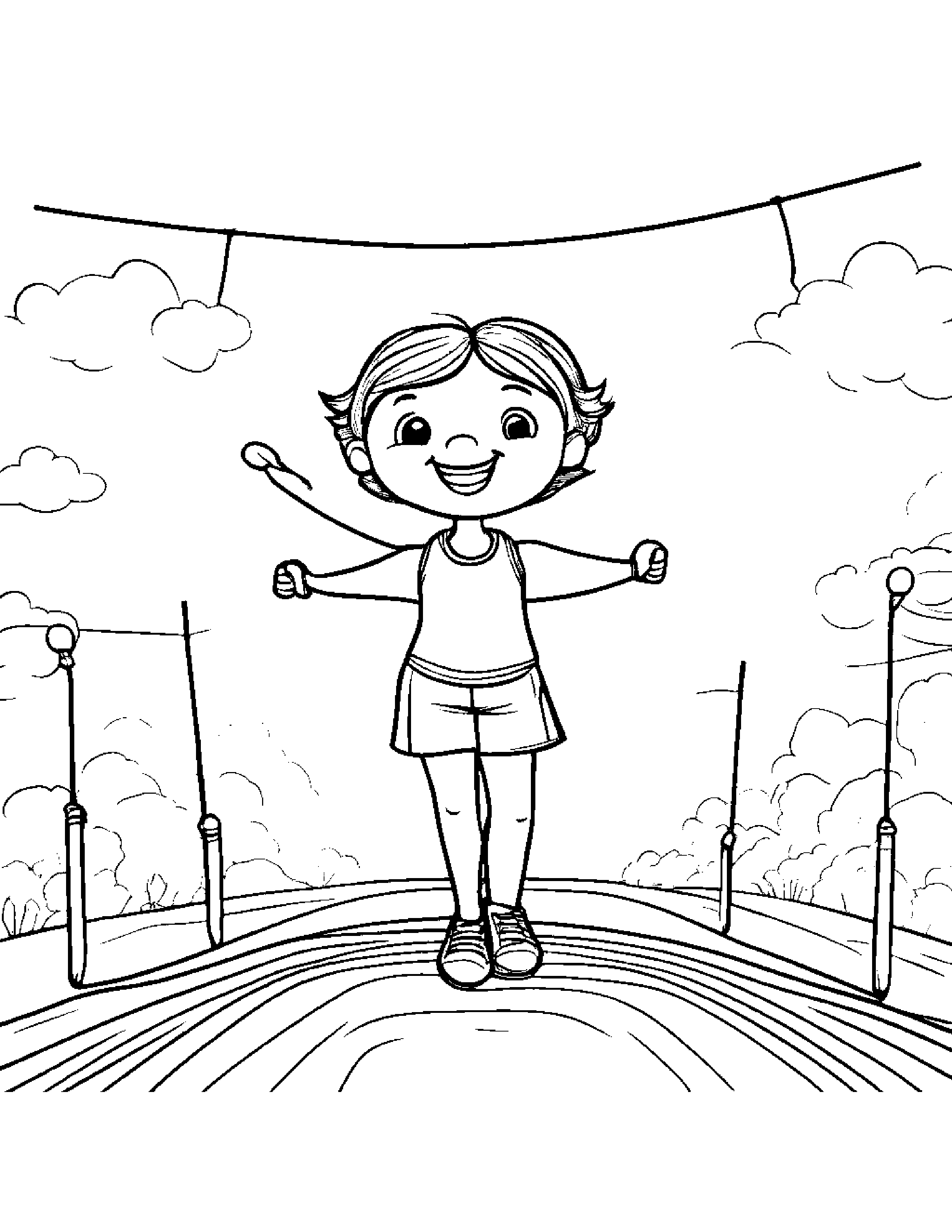 Playful Jump Rope Coloring Page (Free Printable PDF)
