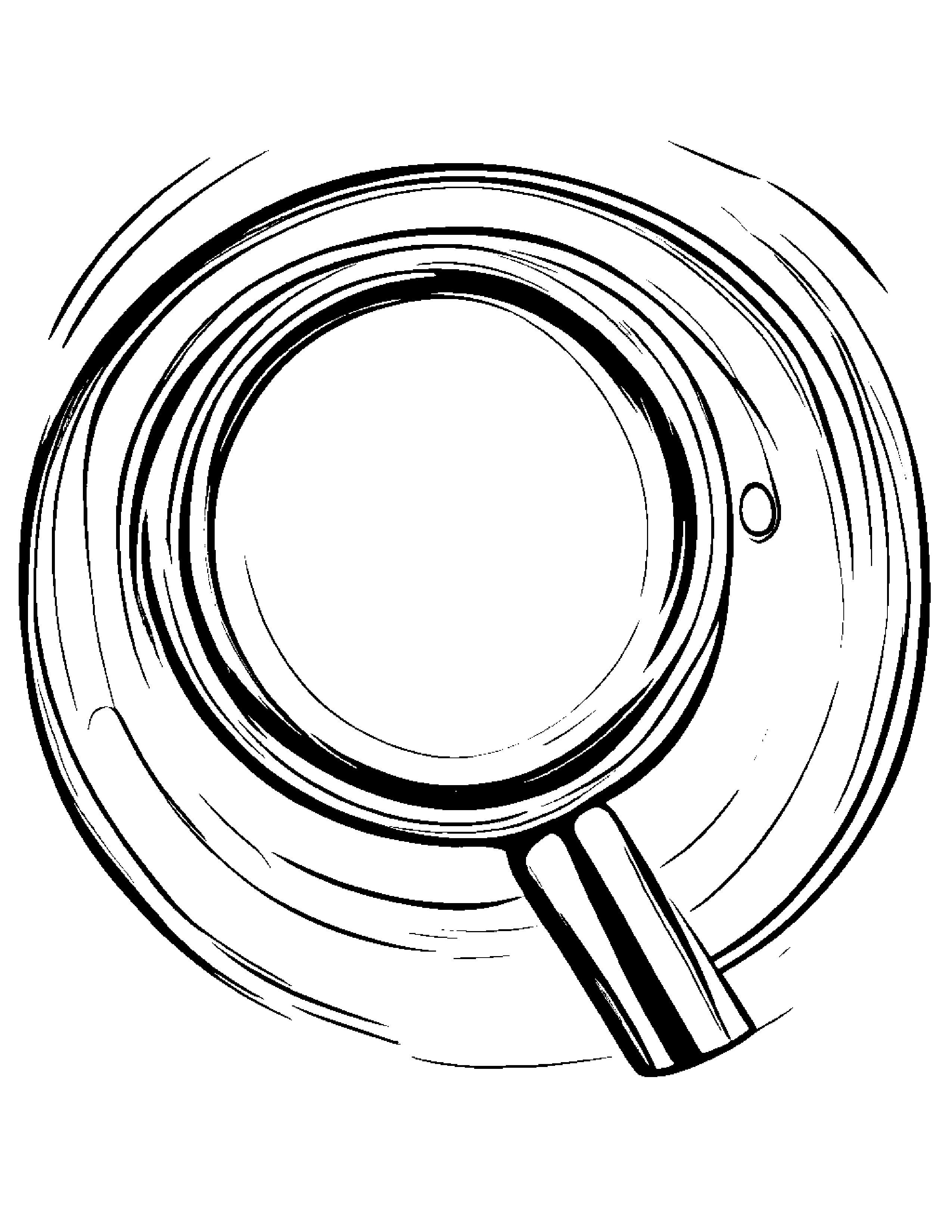 Polite Magnifying Glass #3 Coloring Page (Free Printable PDF)
