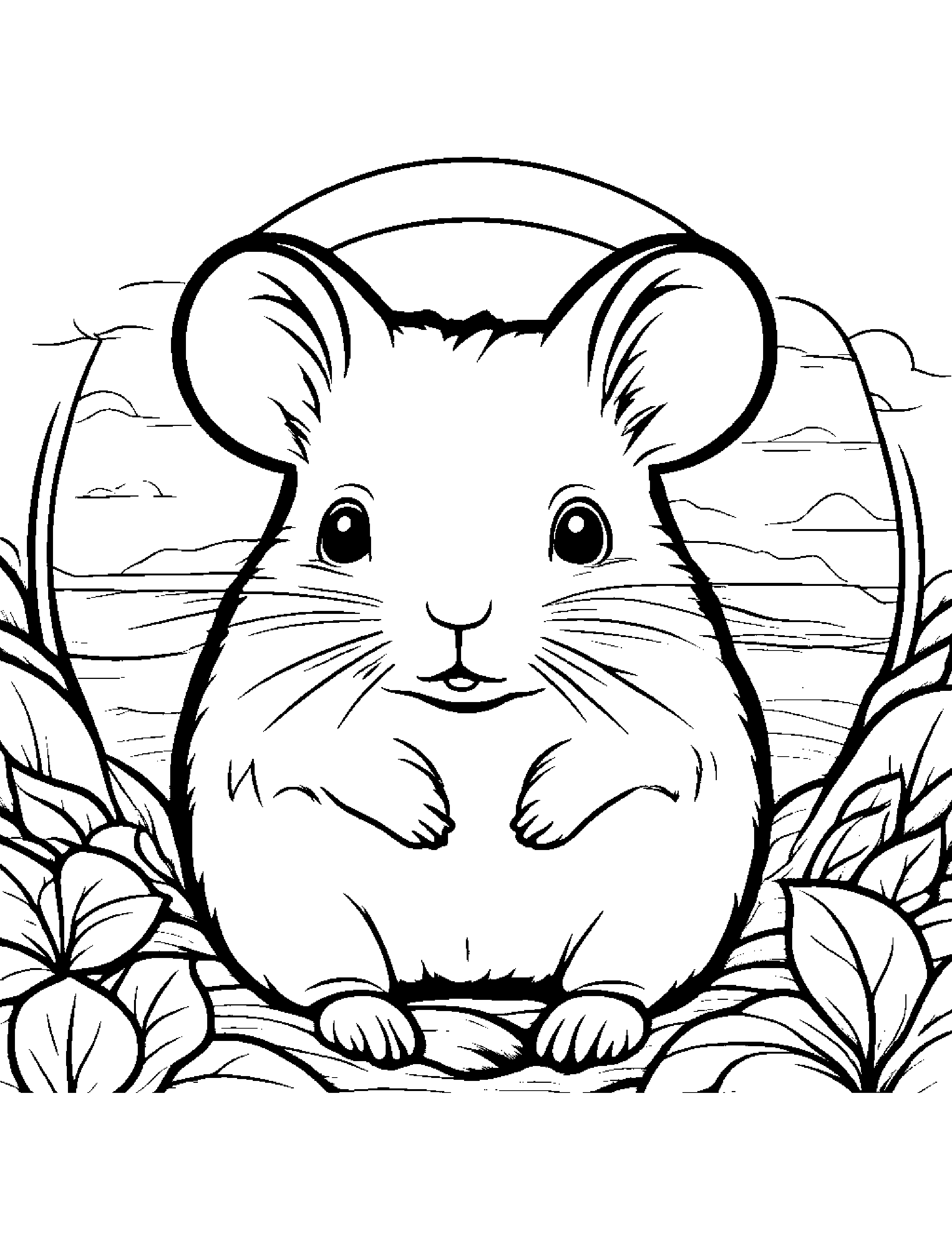 Quiet Hamster On A Friendly Planet #3 Coloring Page (Free Printable PDF)
