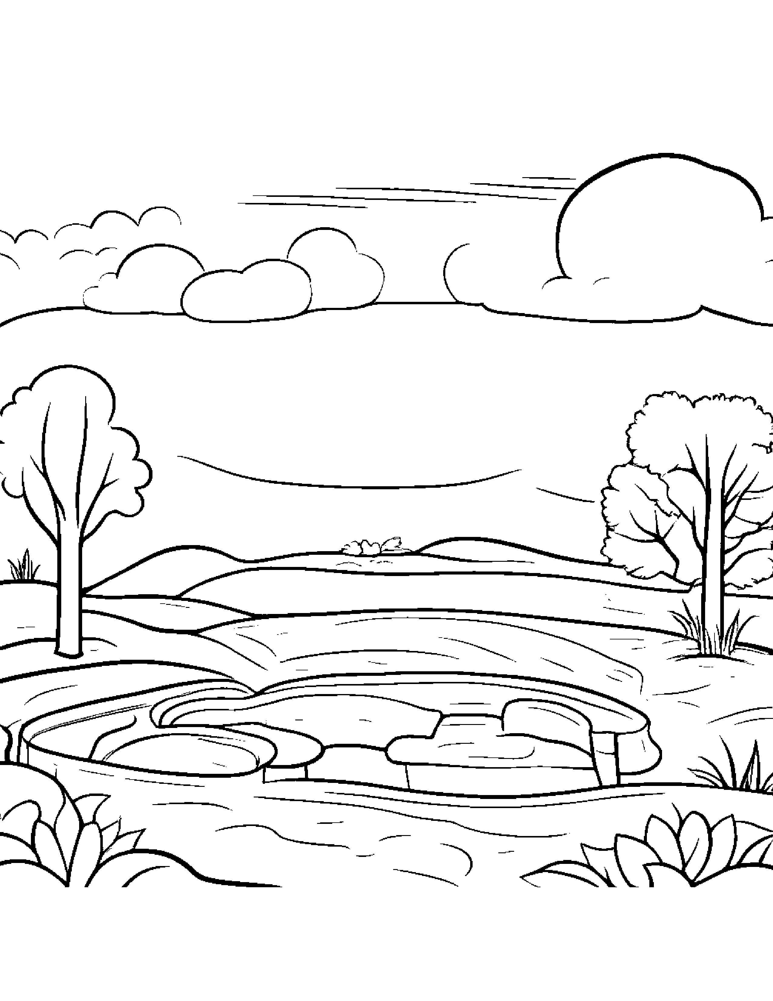 Sprightly Puzzle Piece Beside A Sandbox Coloring Page (Free Printable PDF)