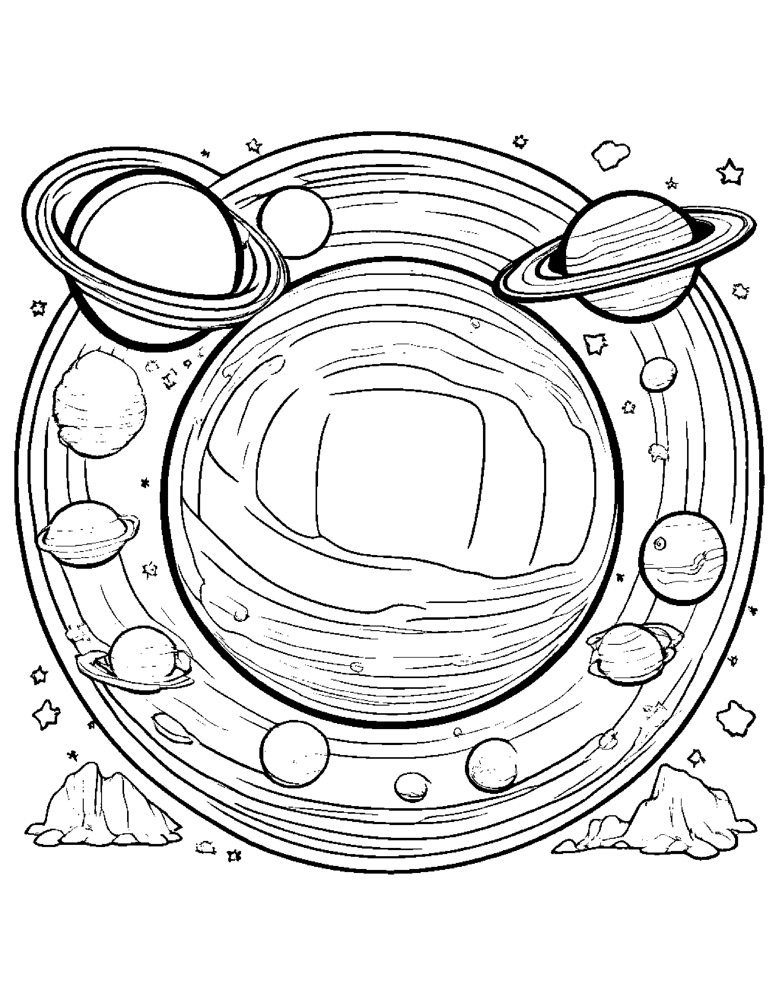 Planet Pals #2 Coloring Page (Free Printable PDF)