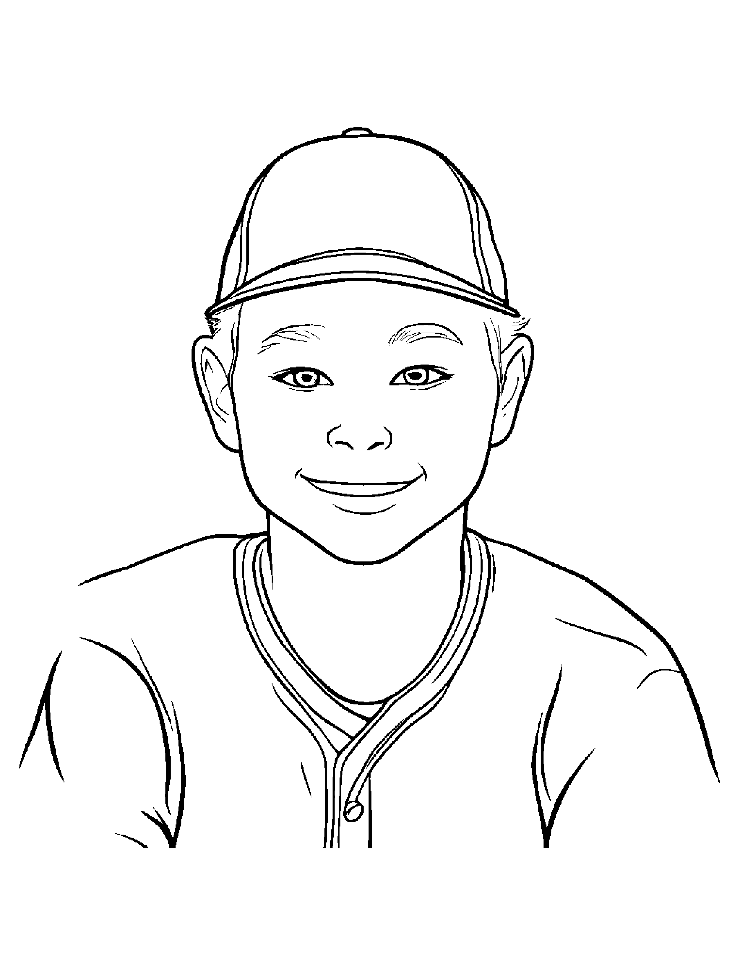Baseball Cap #2 Coloring Page (Free Printable PDF)