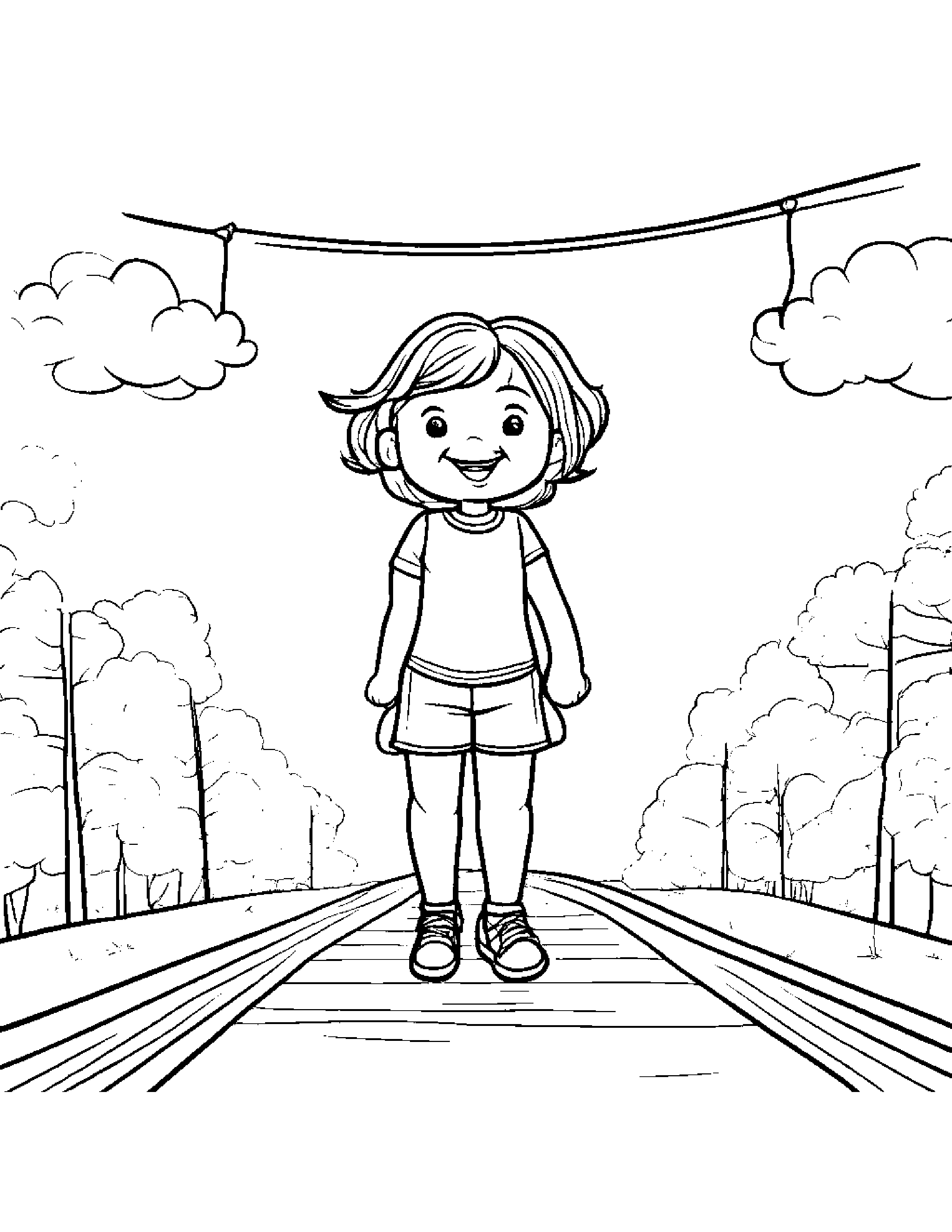 Jump Rope Coloring Page (Free Printable PDF)