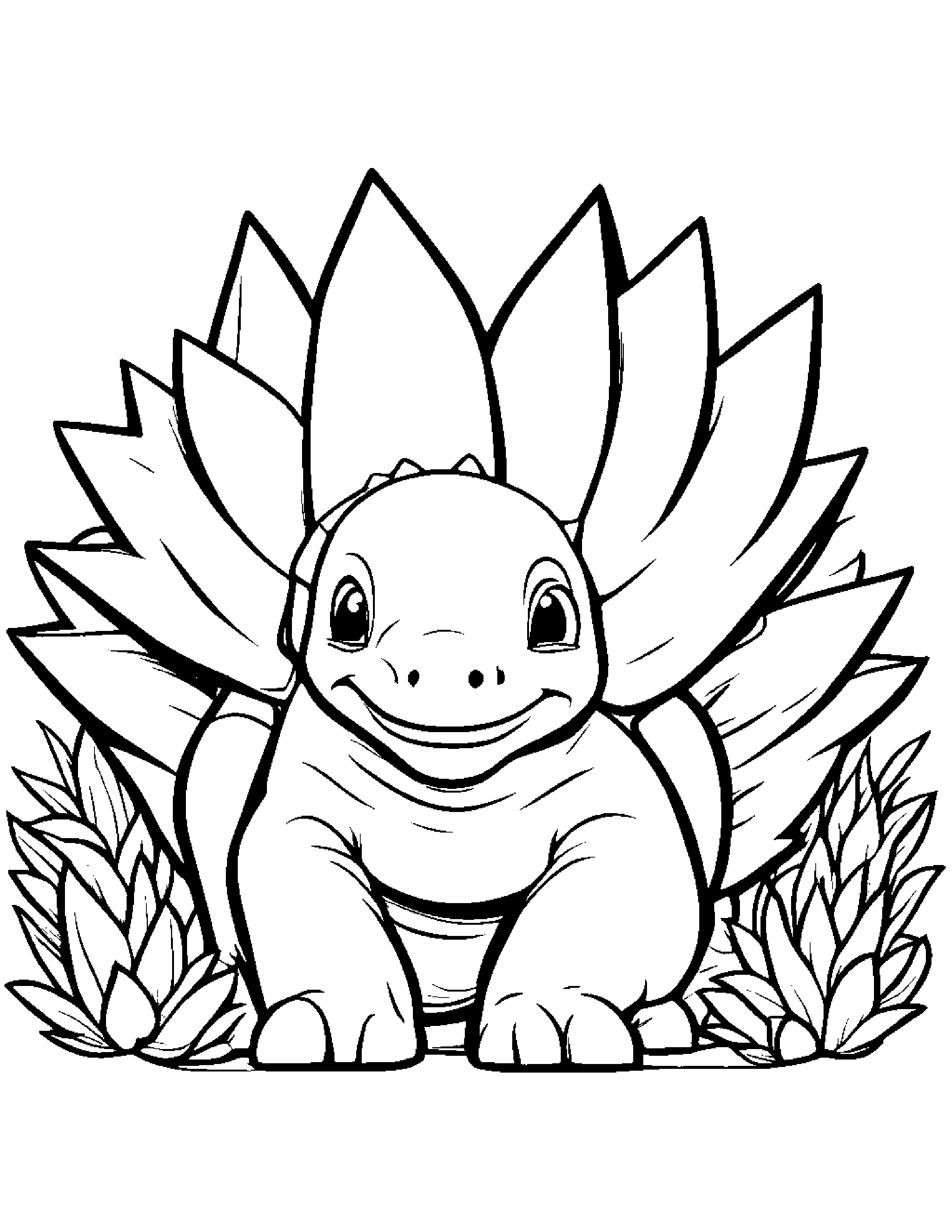 Baby Stegosaurus #3 Coloring Page (Free Printable PDF)