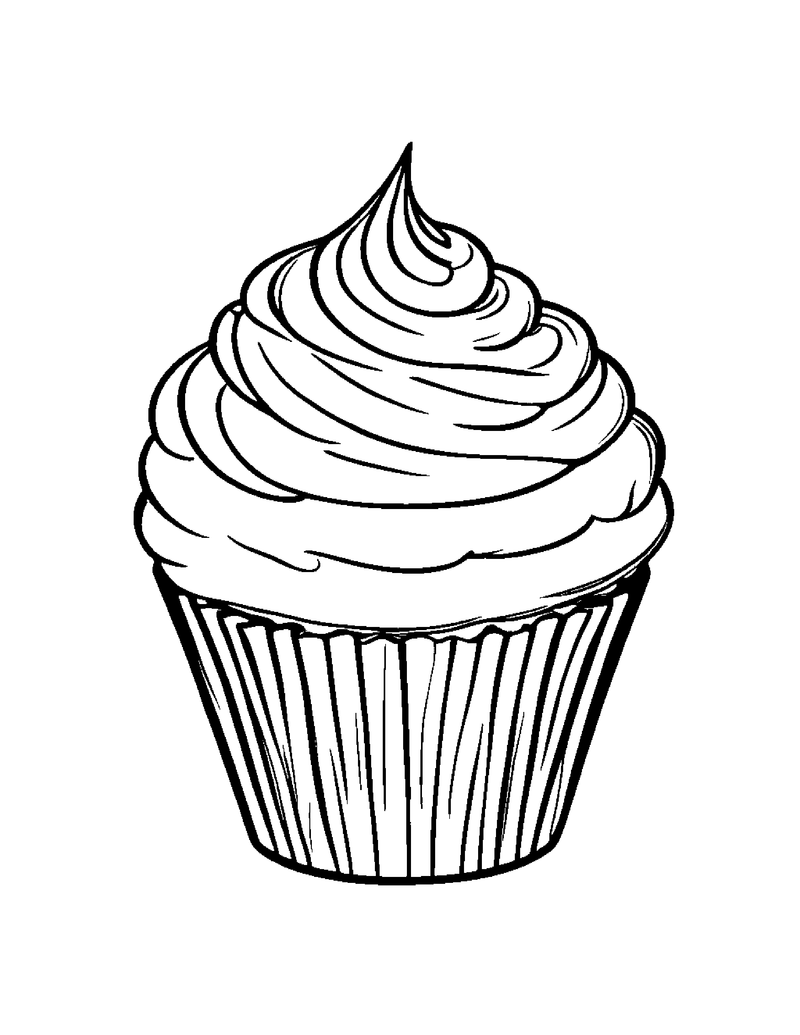 Baby Cupcake Coloring Page (Free Printable PDF)