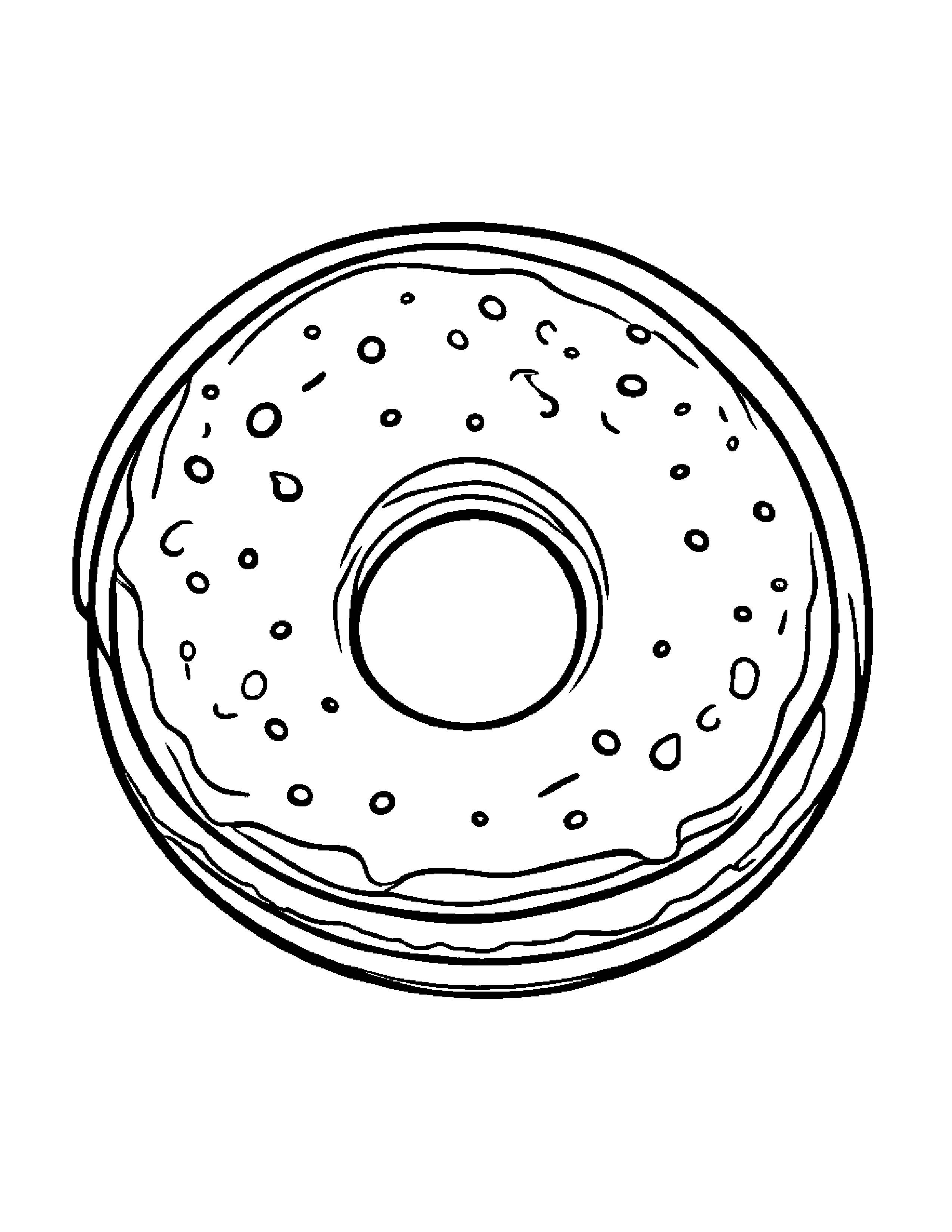 Little Donut #2 Coloring Page (Free Printable PDF)
