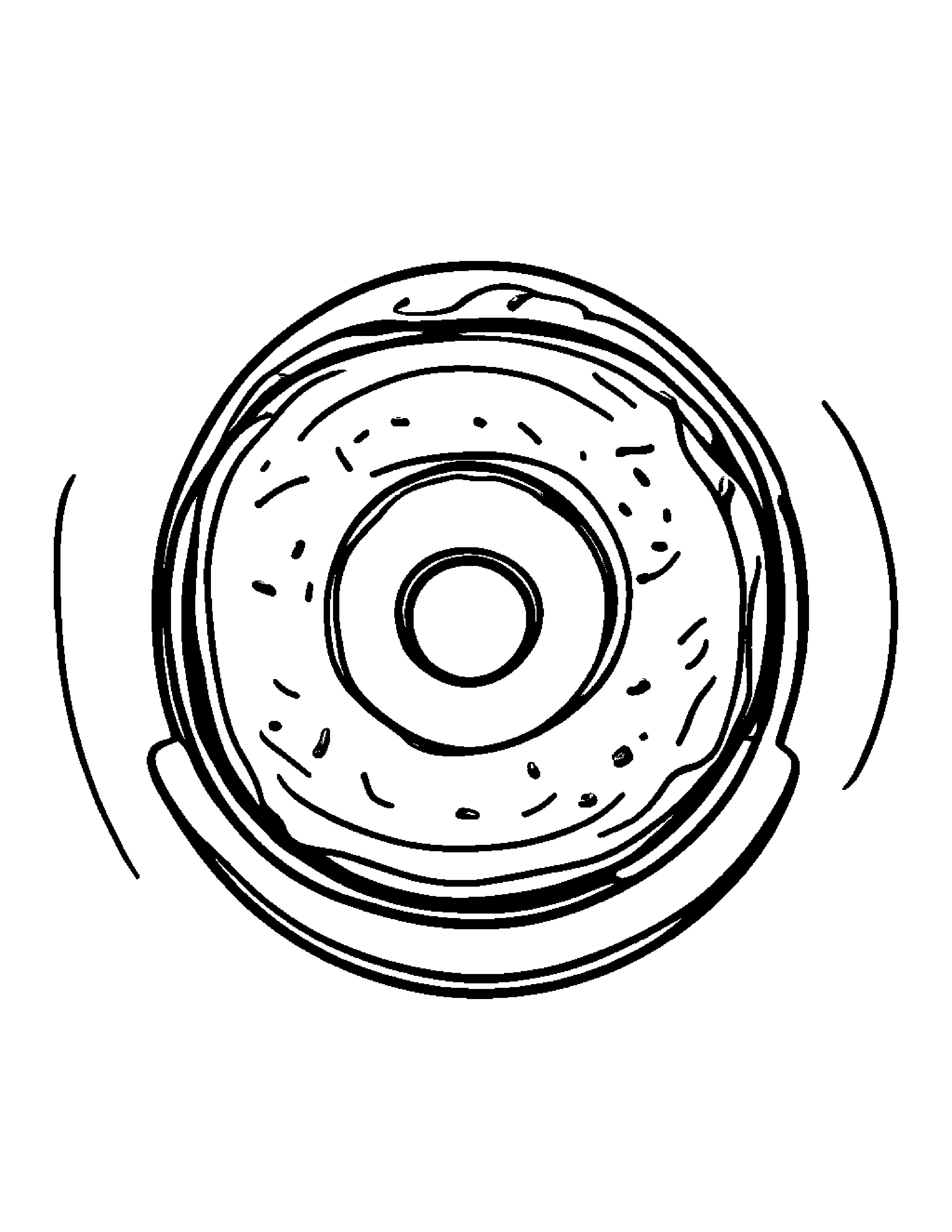 Little Donut Coloring Page (Free Printable PDF)