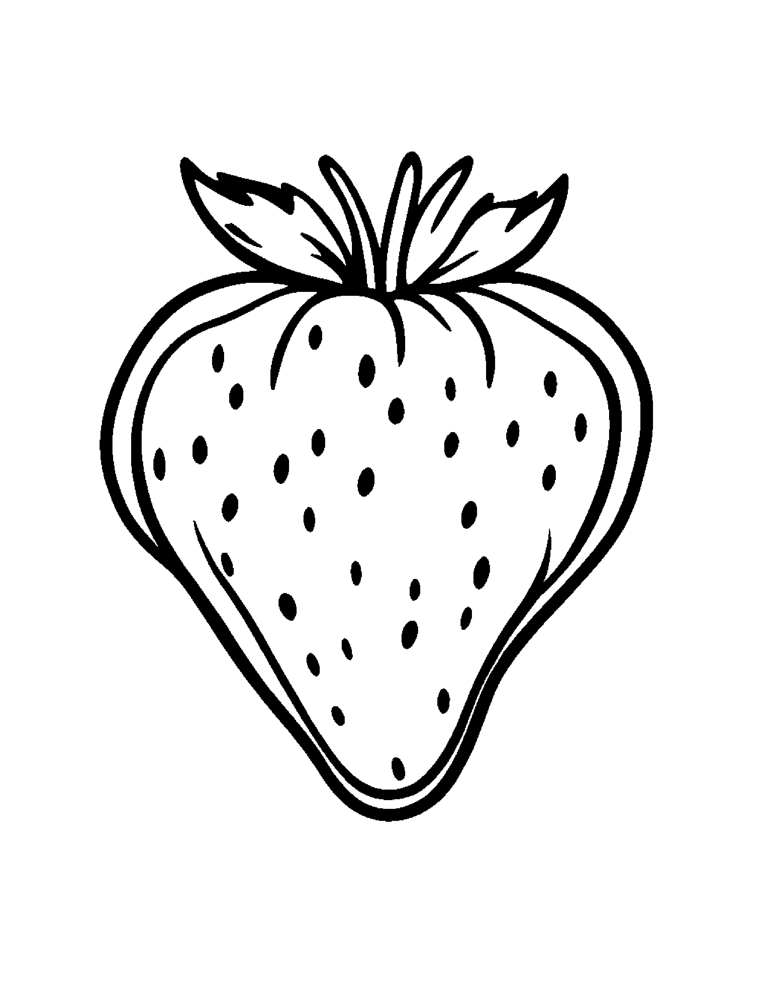 Tiny Strawberry #2 Coloring Page (Free Printable PDF)