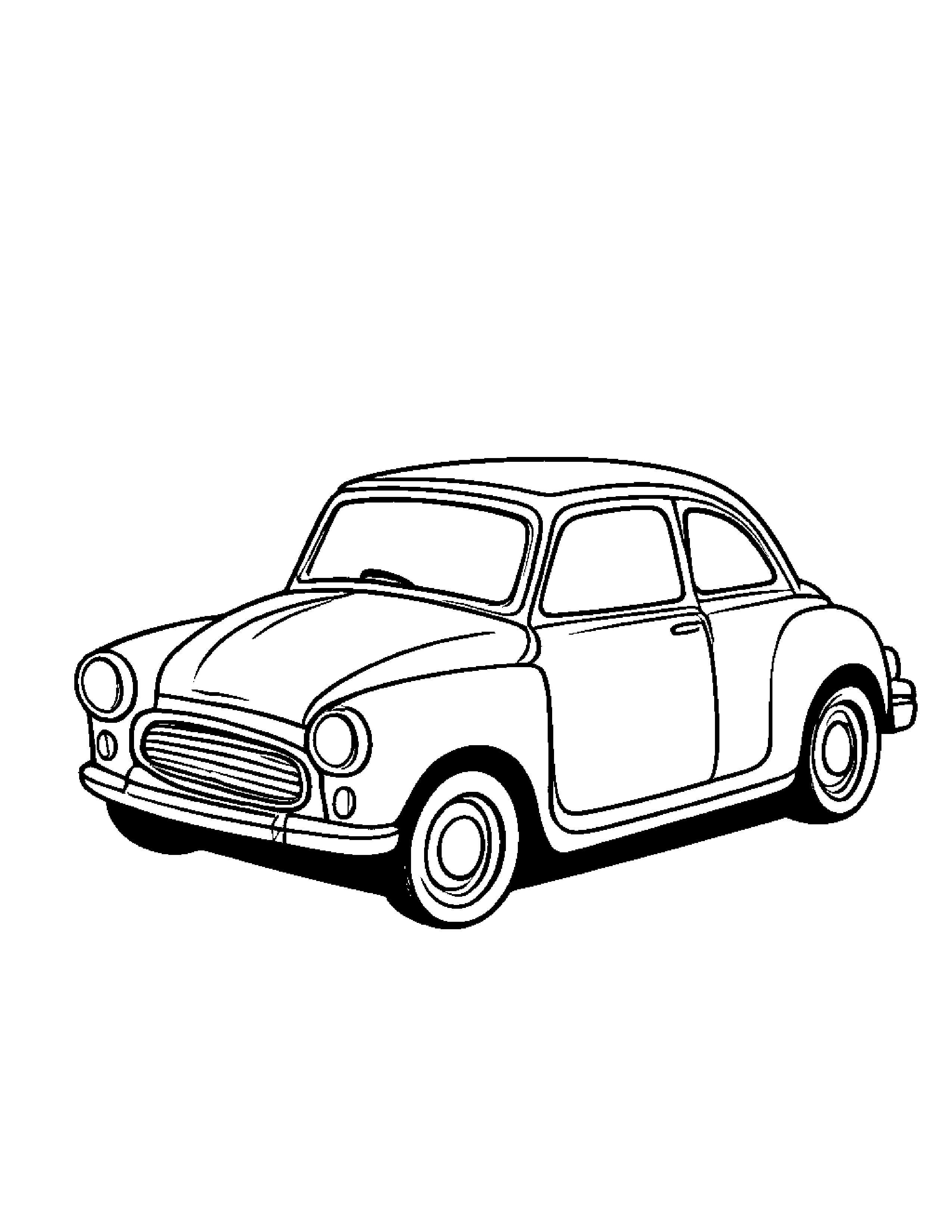 Little Toy Car #3 Coloring Page (Free Printable PDF)