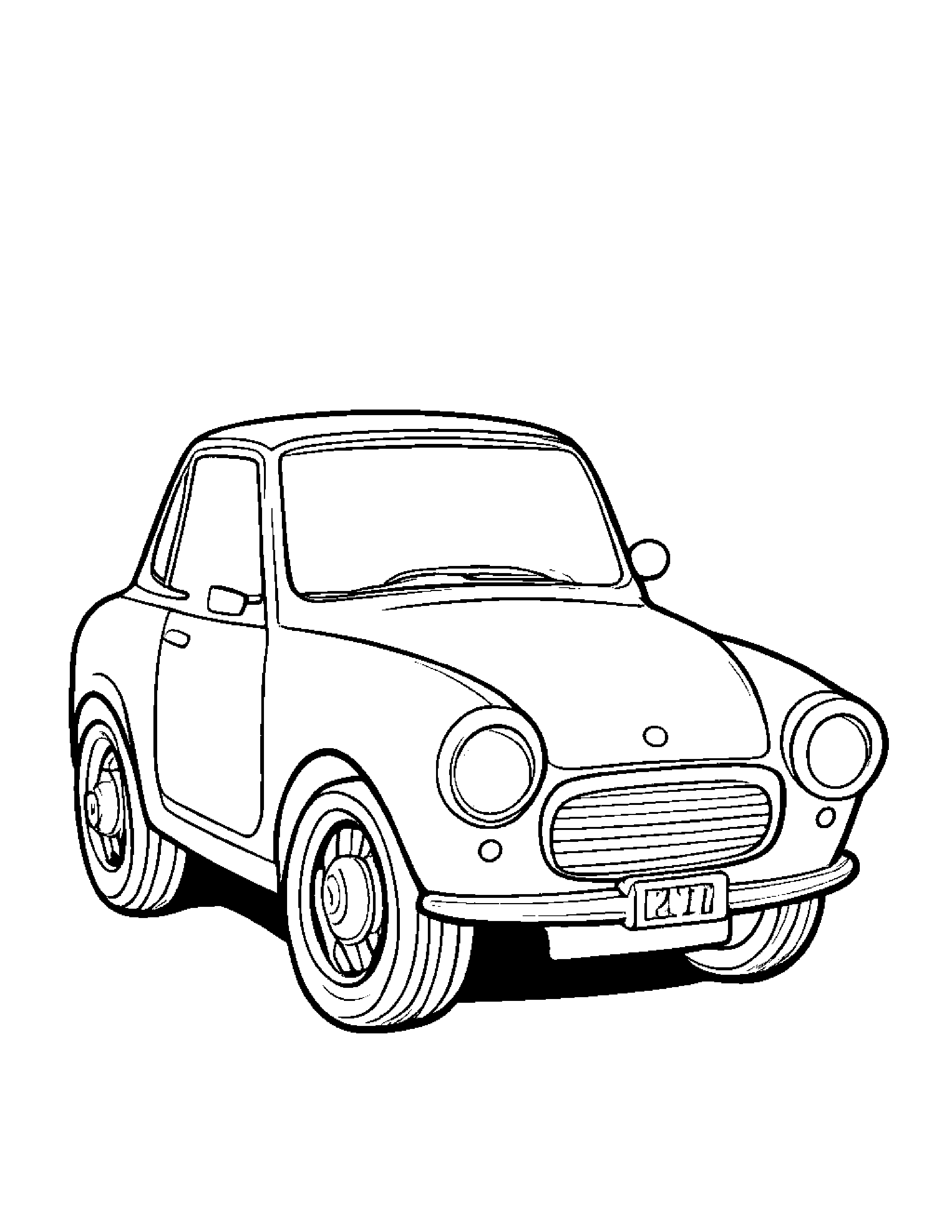 Little Toy Car Coloring Page (Free Printable PDF)
