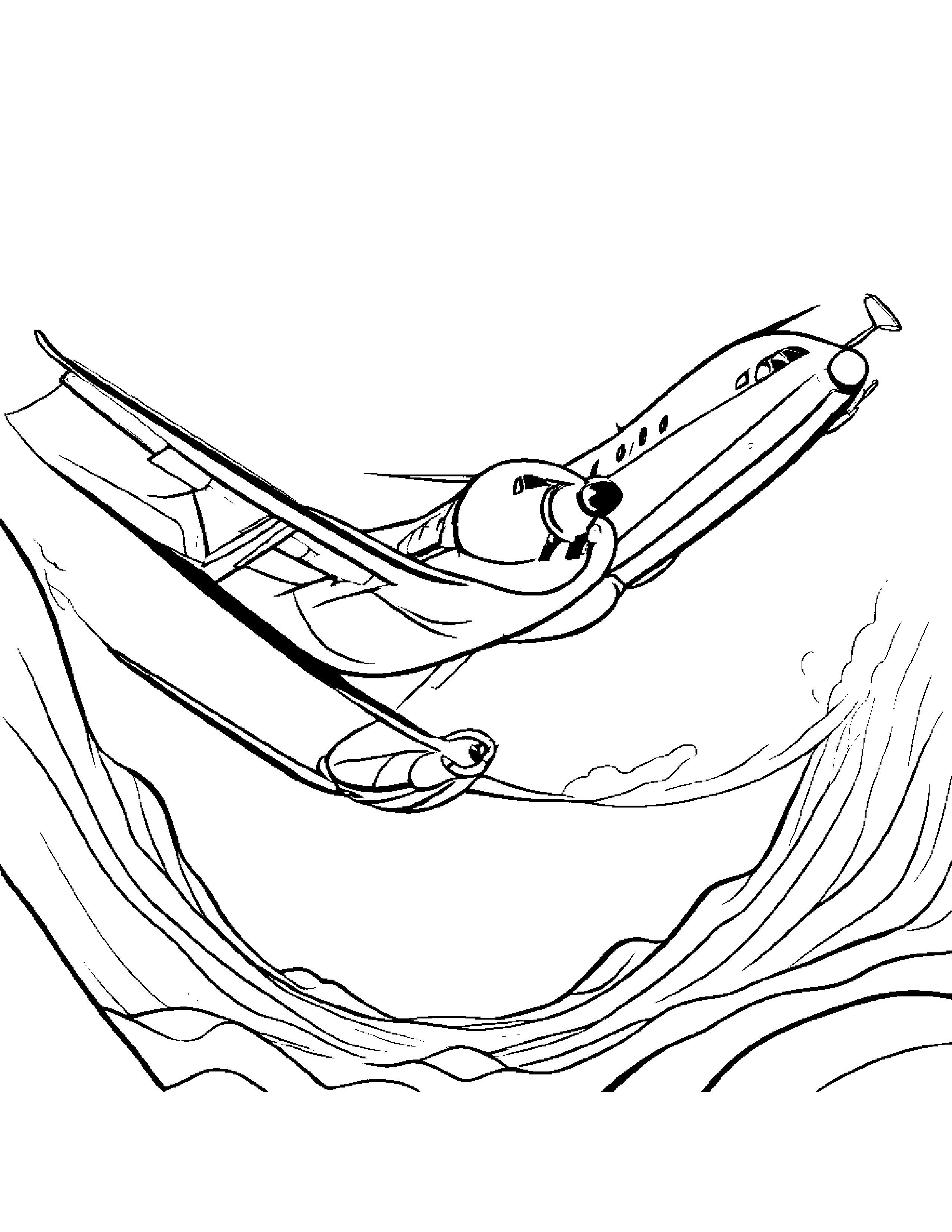 Plane #3 Coloring Page (Free Printable PDF)