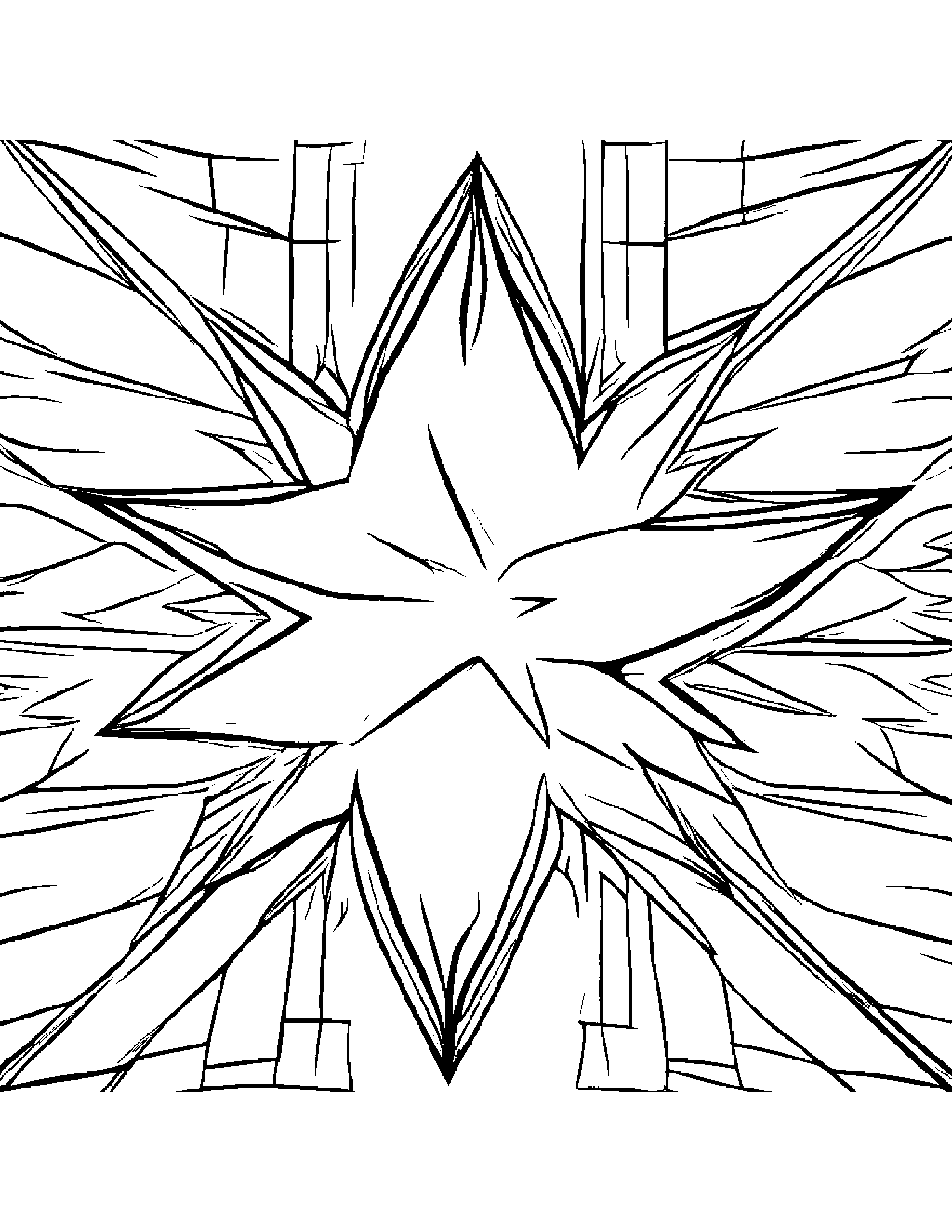 Postcard With A Star Coloring Page (Free Printable PDF)