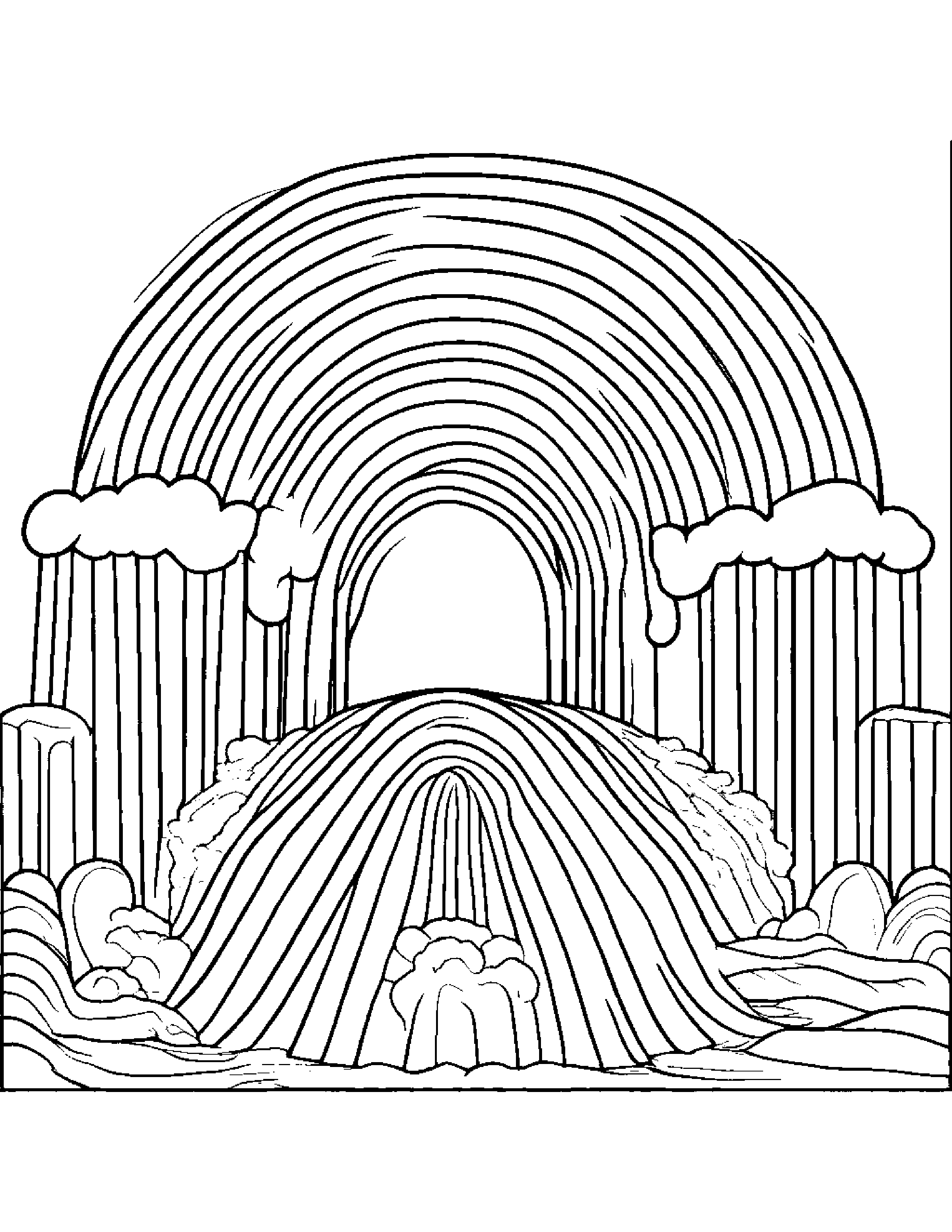 Rainbow #2 Coloring Page (Free Printable PDF)