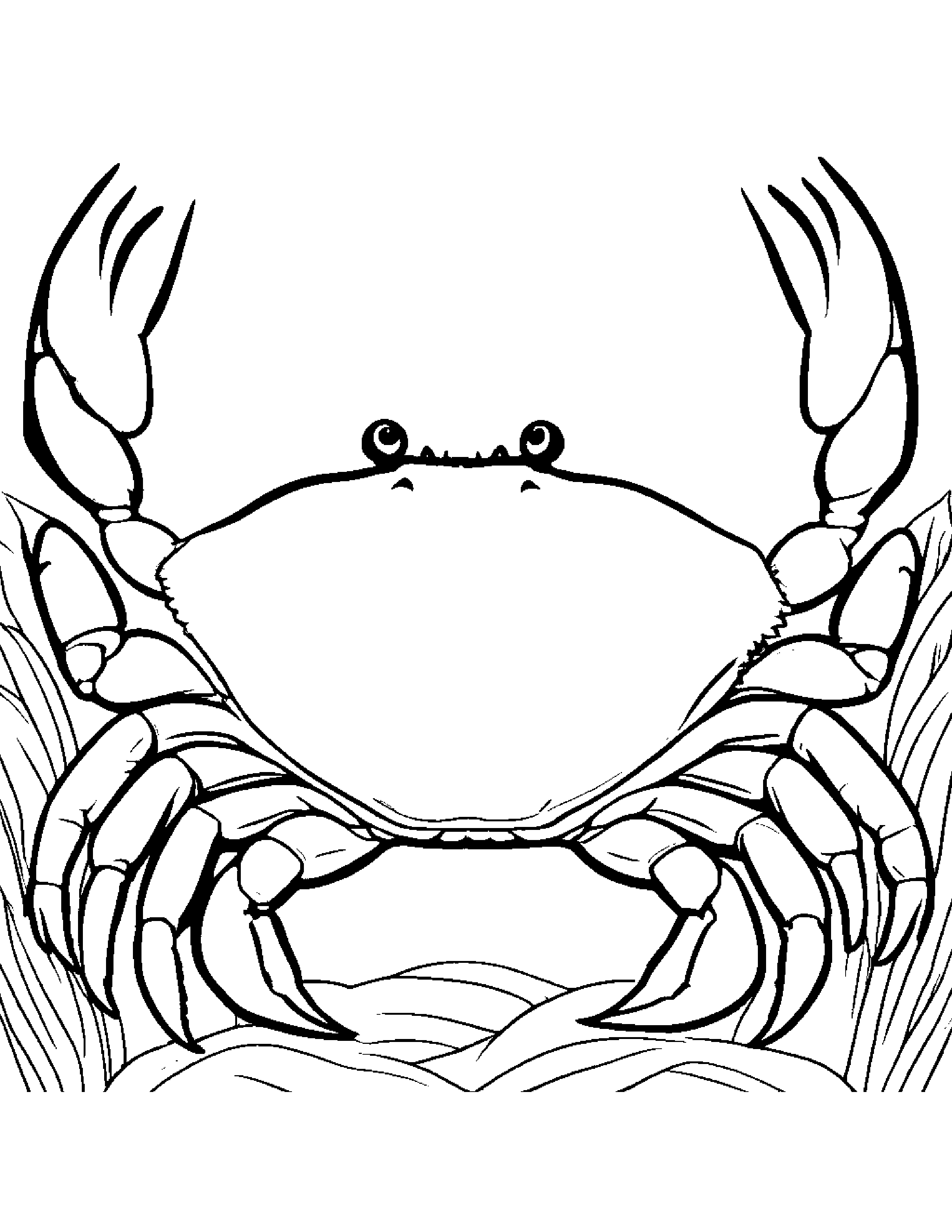 Crab Coloring Page (Free Printable PDF)
